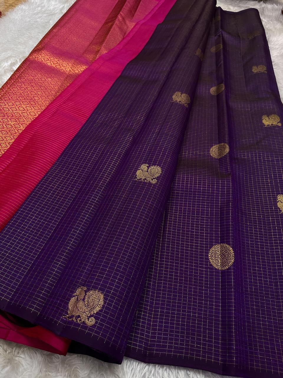 Regal Radiance Banarasi Soft Silk Saree with Gold Zari Weaving – Colour 4