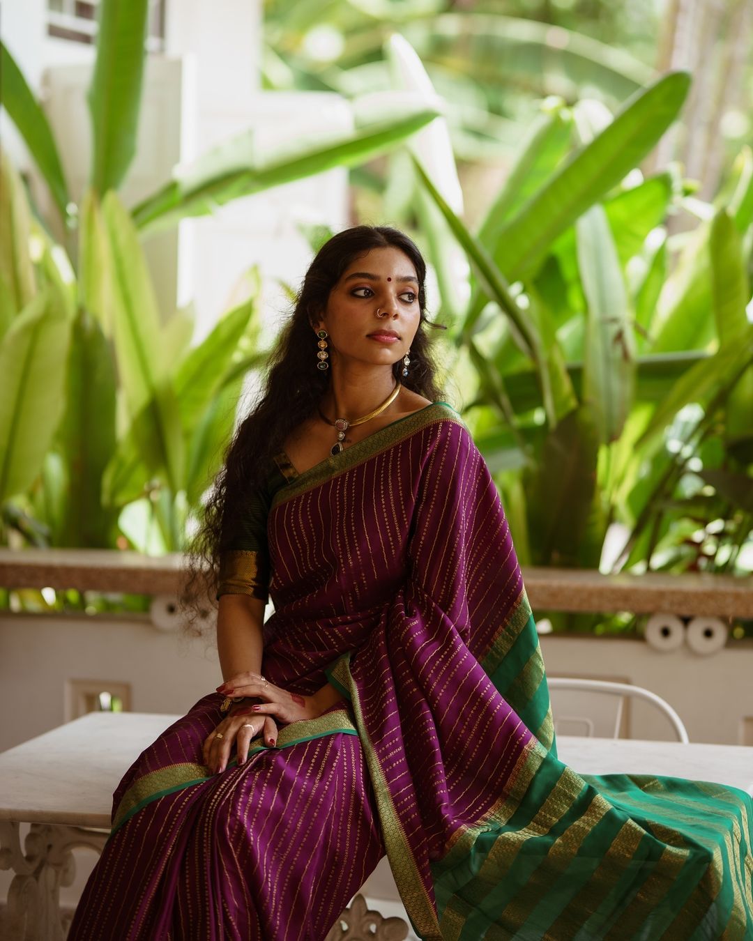 Ethereal Glow Banarasi Soft Silk Saree Gold Zari Weaving