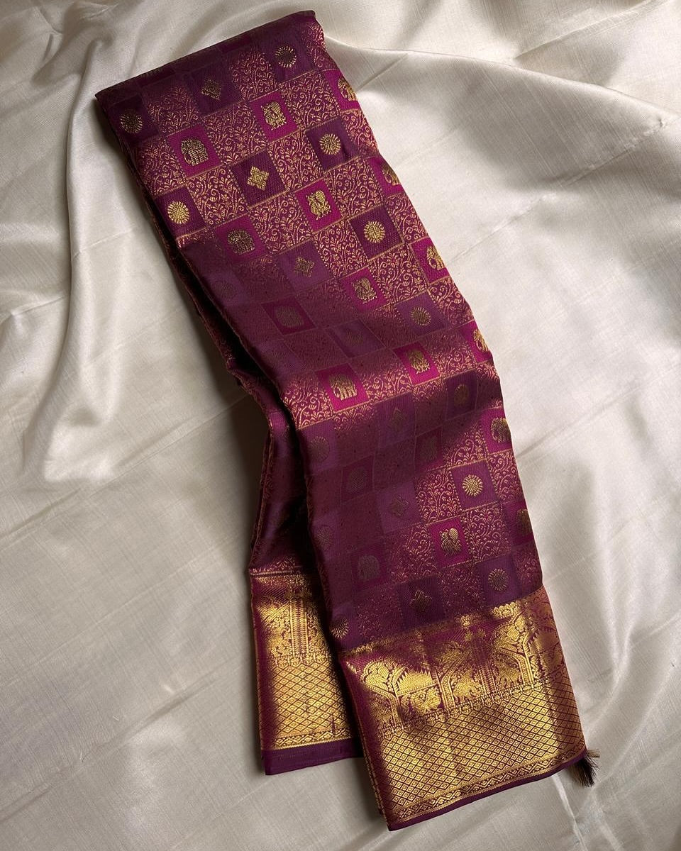 Banarasi soft silk saree colour 3 with gold zari weaving by DCPL