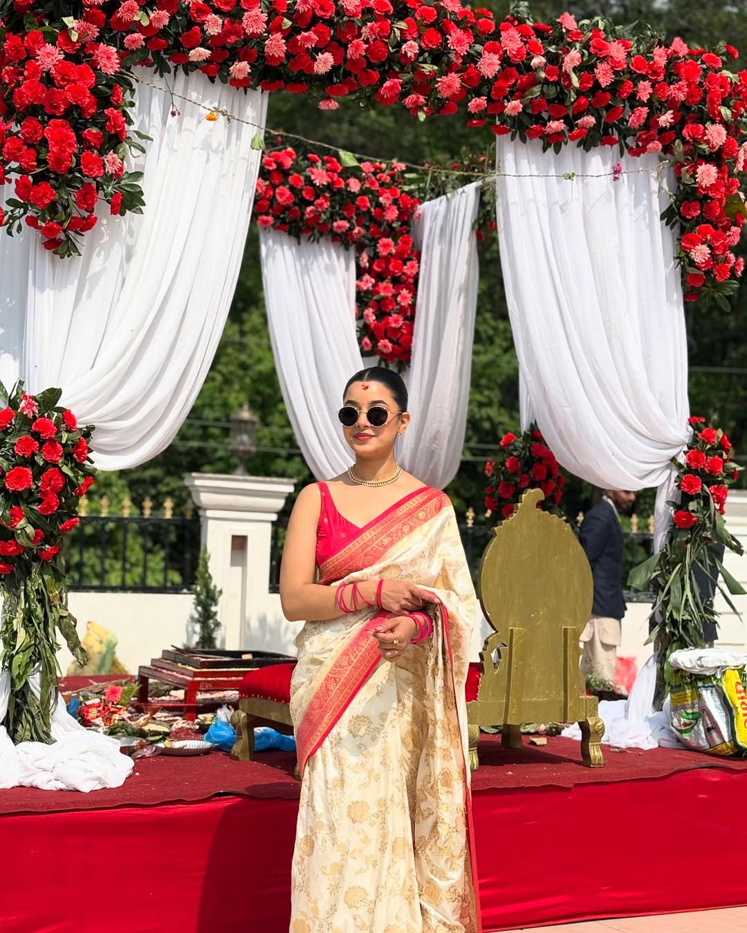 Eternal Grace Banarasi Soft Silk Saree with Gold Zari