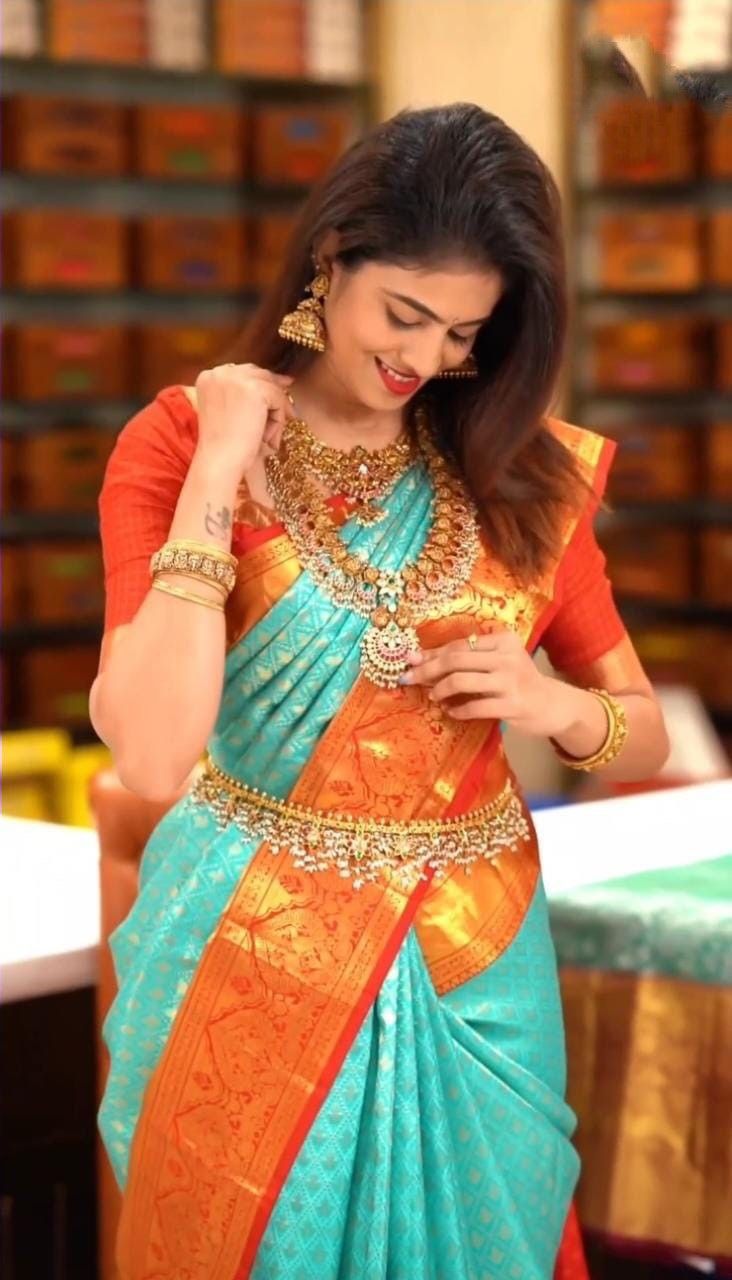 DCPL Banarasi Soft Silk Saree Colour 1 – Radiant Charm Collection