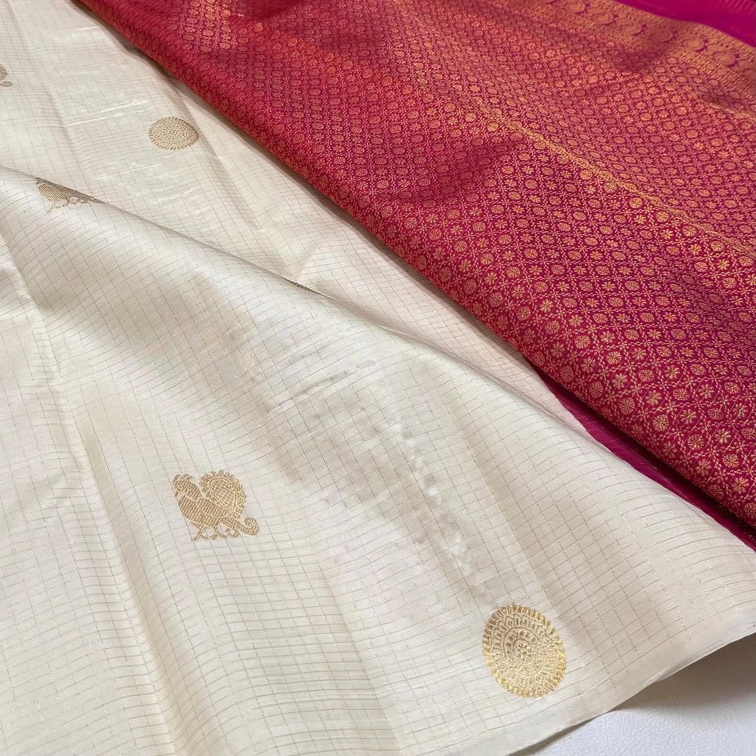 Regal Radiance Banarasi Soft Silk Saree with Gold Zari Weaving – Colour 4