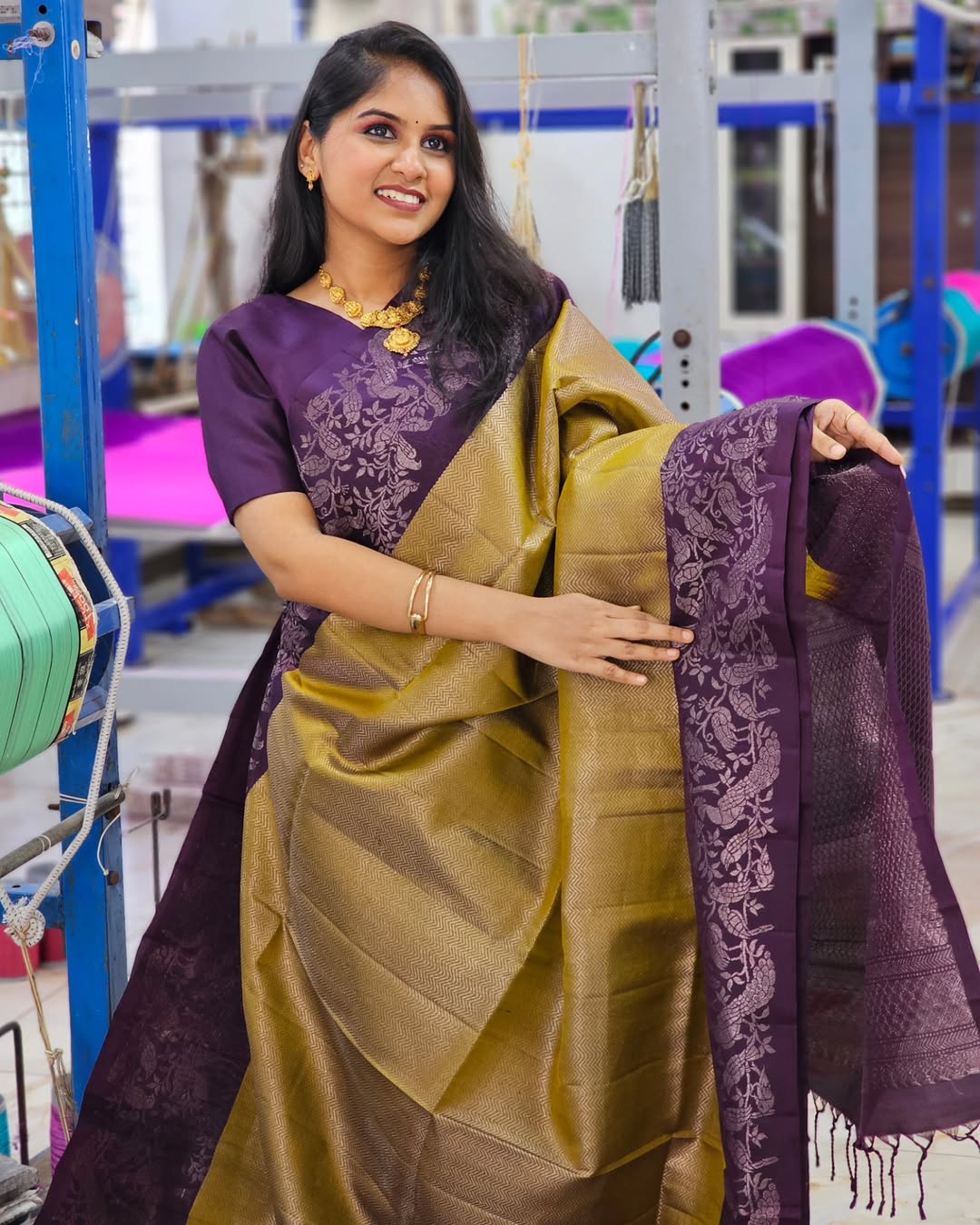 Banarasi Soft Silk Saree Colour 1 with Gold Zari Weaving by DCPL