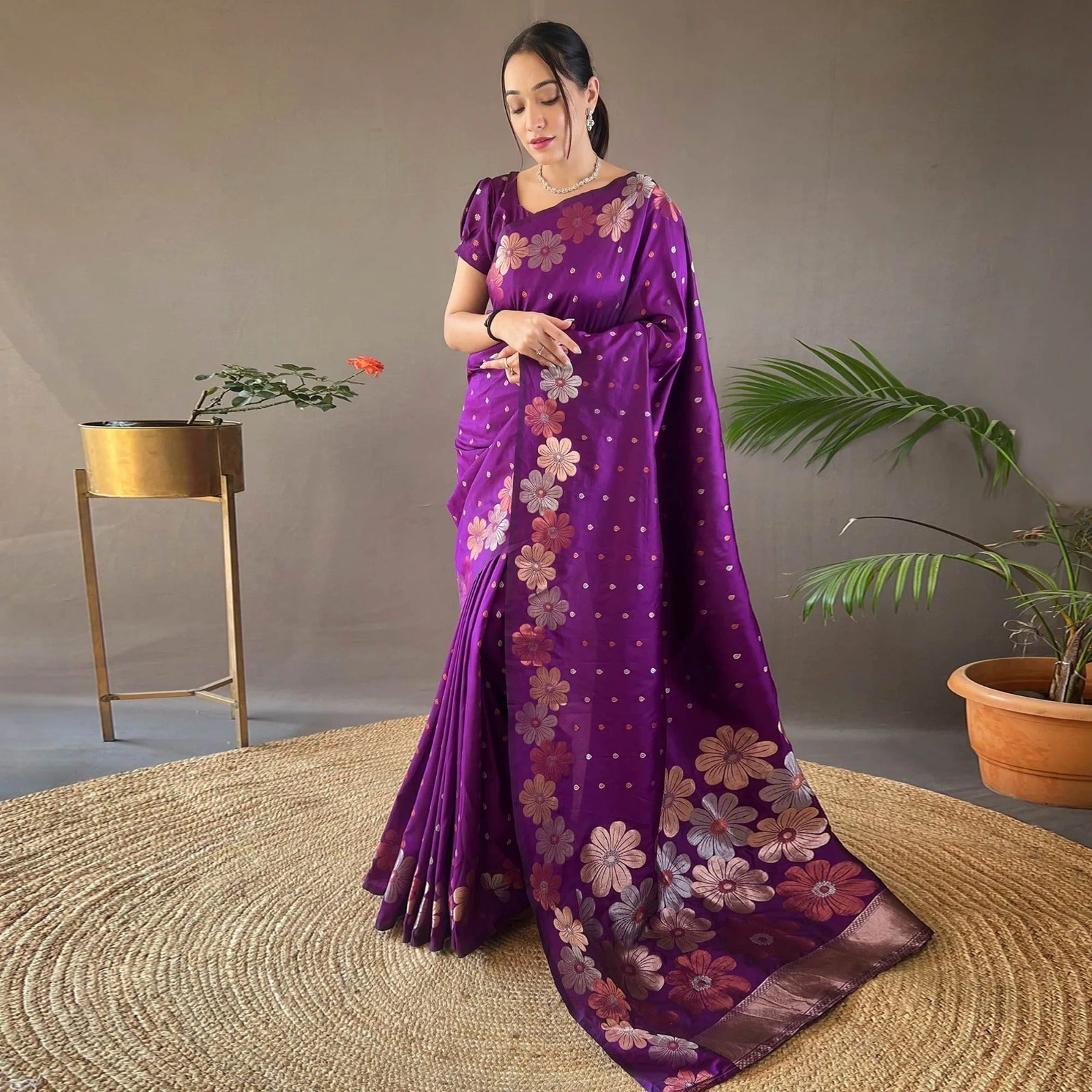 Heritage Banarasi Silk Saree with Gold Zari
