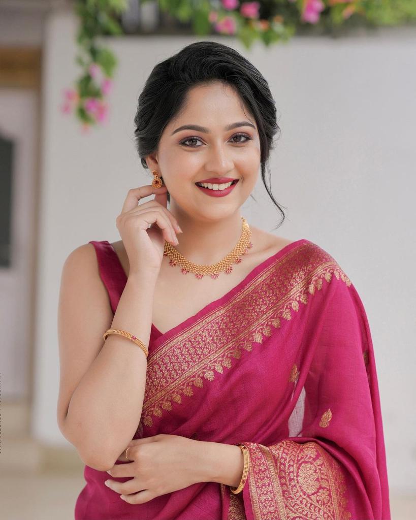 Banarasi Soft Silk Saree Shade 1 with Copper Zari Weaving and Jacquard Design