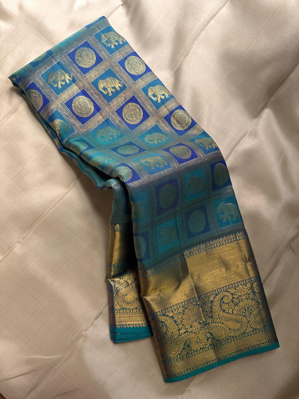 Ethereal Grace Banarasi Soft Silk Saree Gold Zari