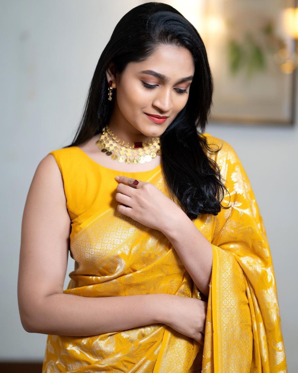 Kanjivaram Banarasi Soft Silk Saree – Shade 1, 520GM Traditional Weaving