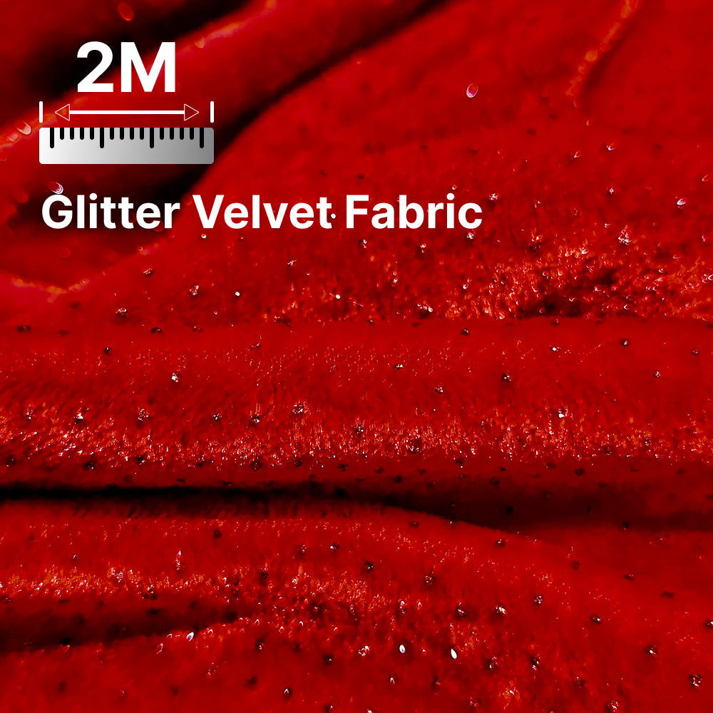 Premium Sparkle Velvet Fabric for Blouse, Lehenga, Gown & Party Wear | 44 Inch Width | 200–220 GSM | Multiple Colors Available
