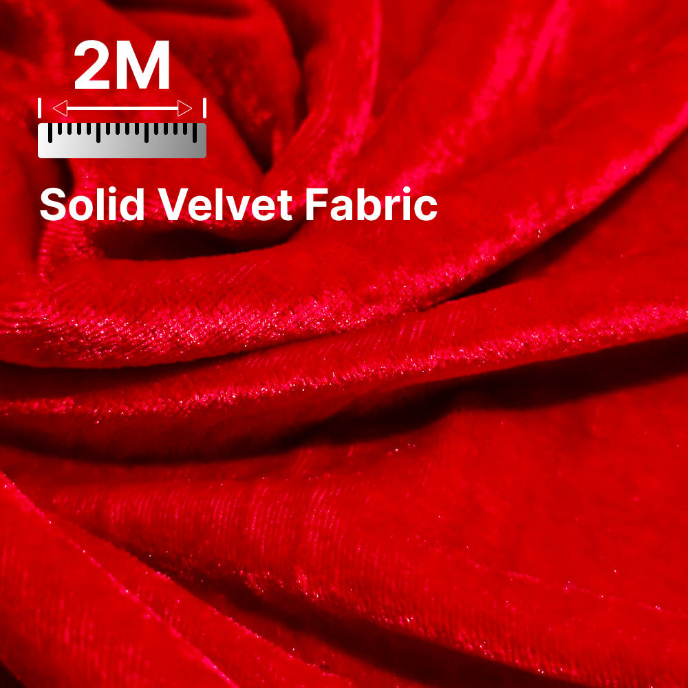 Premium Solid Velvet Fabric for Blouse, Lehenga, Gown, Kurti & Home Decor | 44 Inch Width | 200–220 GSM | Multiple Colors Available