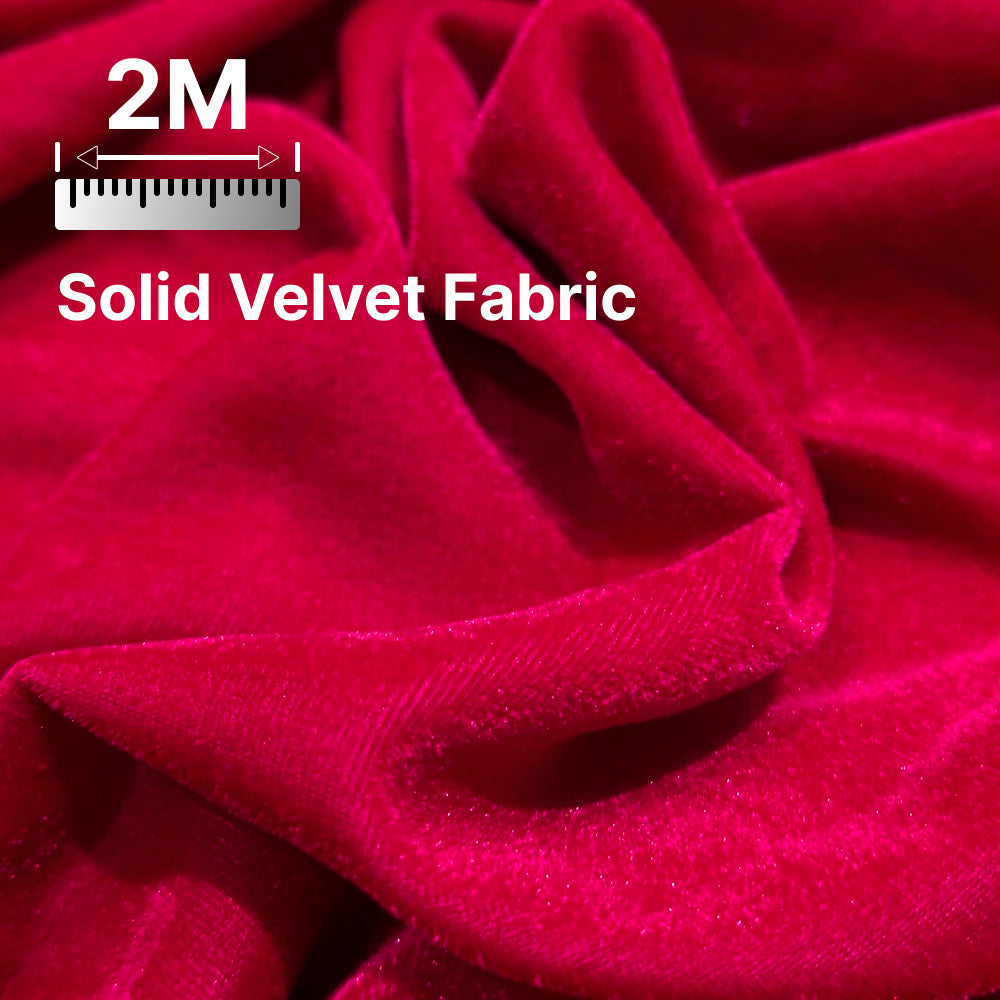 Premium Solid Velvet Fabric for Blouse, Lehenga, Gown, Kurti & Home Decor | 44 Inch Width | 200–220 GSM | Multiple Colors Available