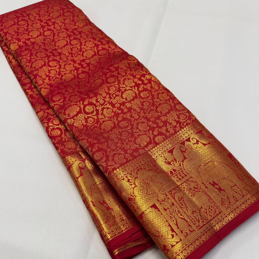 Banarasi Soft Silk Saree Colour 1 – Gold Zari Weaving by DCPL
