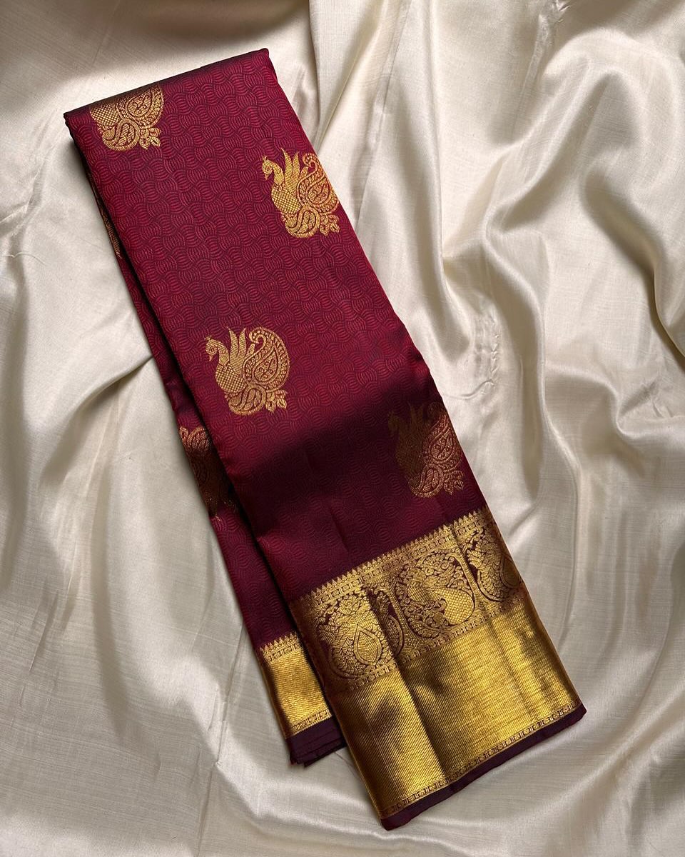 Banarasi soft silk saree colour 1 with gold zari weaving by DCPL