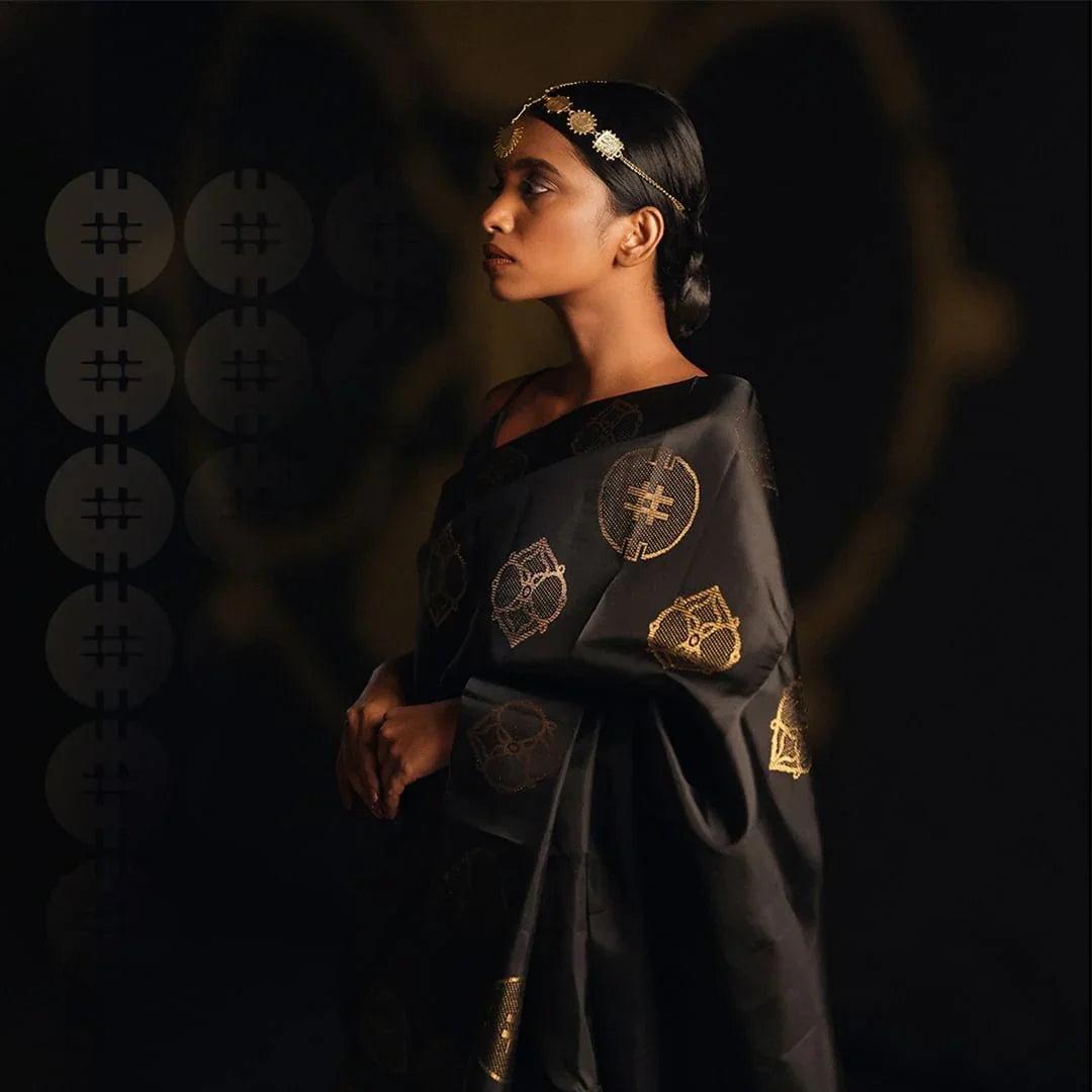 Banarasi Soft Silk Saree with Heavy Brocade and Copper-Silver Zari Weaving – Traditional Indian Saree