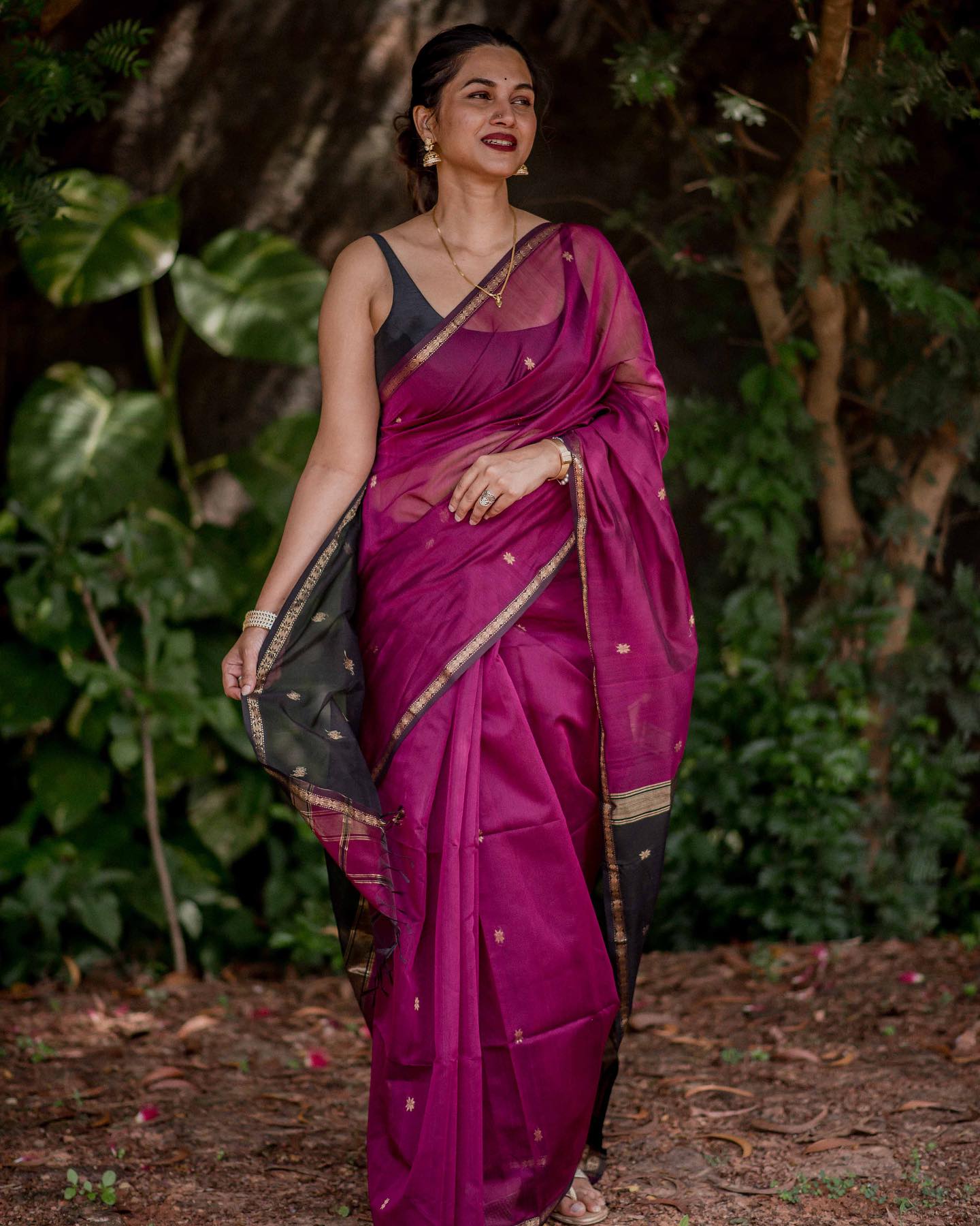 Banarasi Soft Silk Saree with Gold Zari Work
