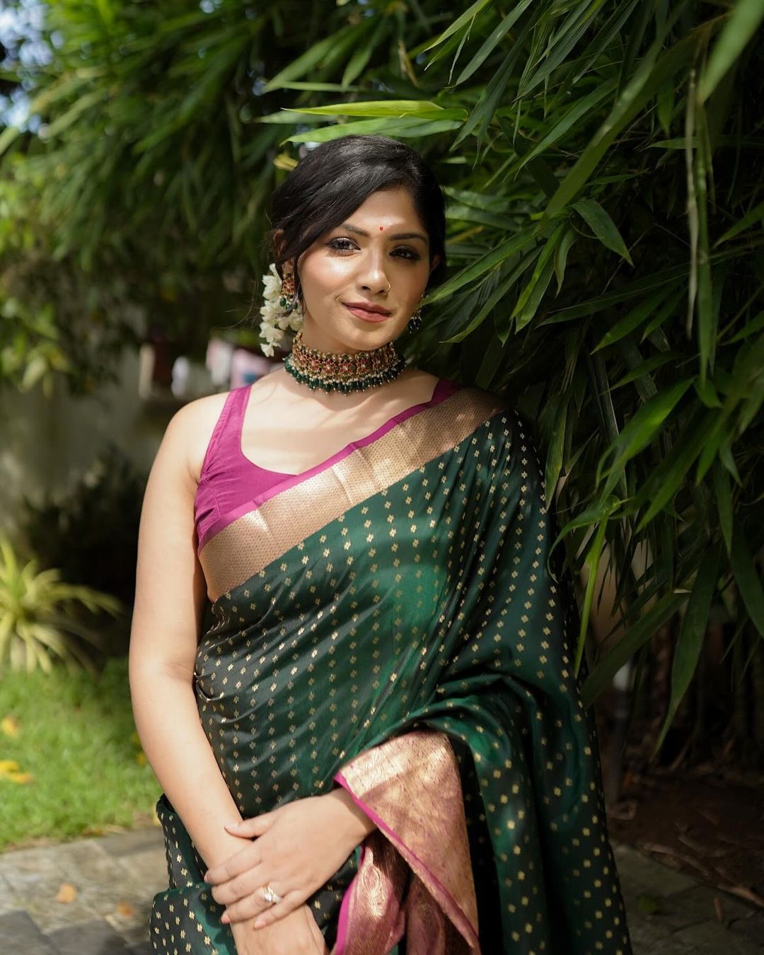 Regal Radiance Banarasi Soft Silk Saree with Antique Zari