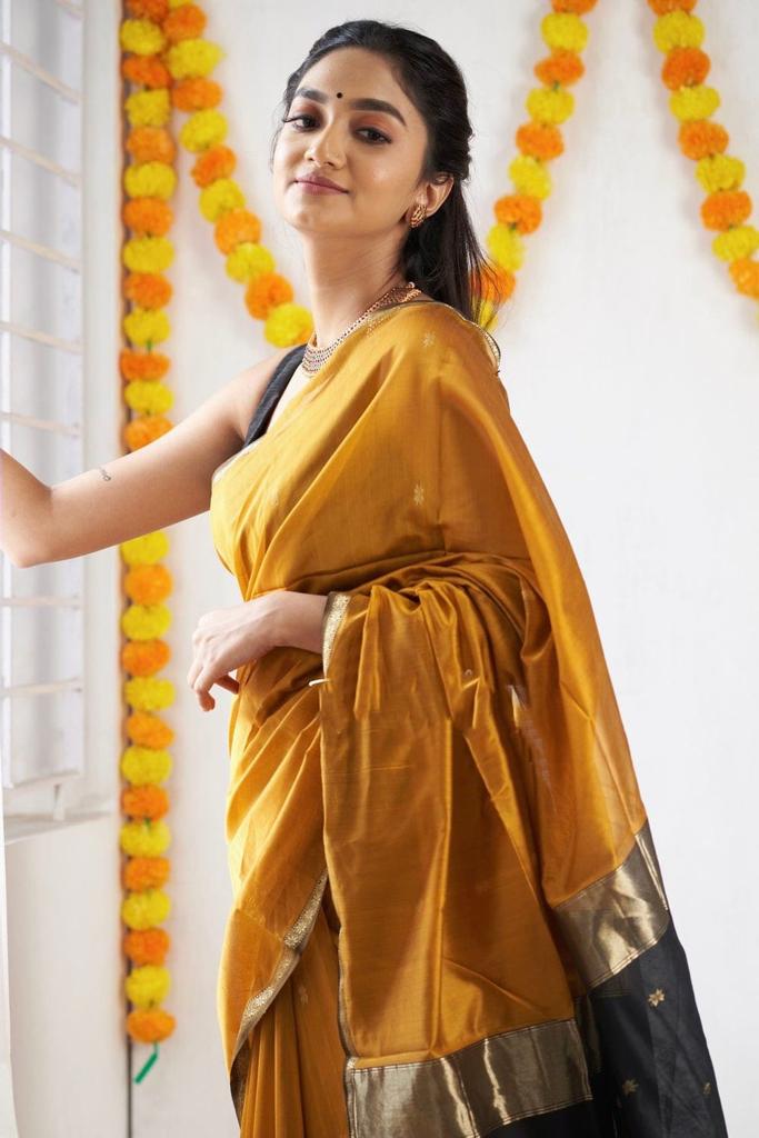 Banarasi Soft Silk Saree | Gold Zari Brocade | Shade 9 | 405GM