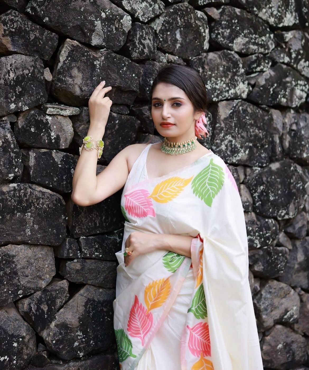 Regal Radiance Banarasi Soft Silk Saree with Copper & Gold Zari
