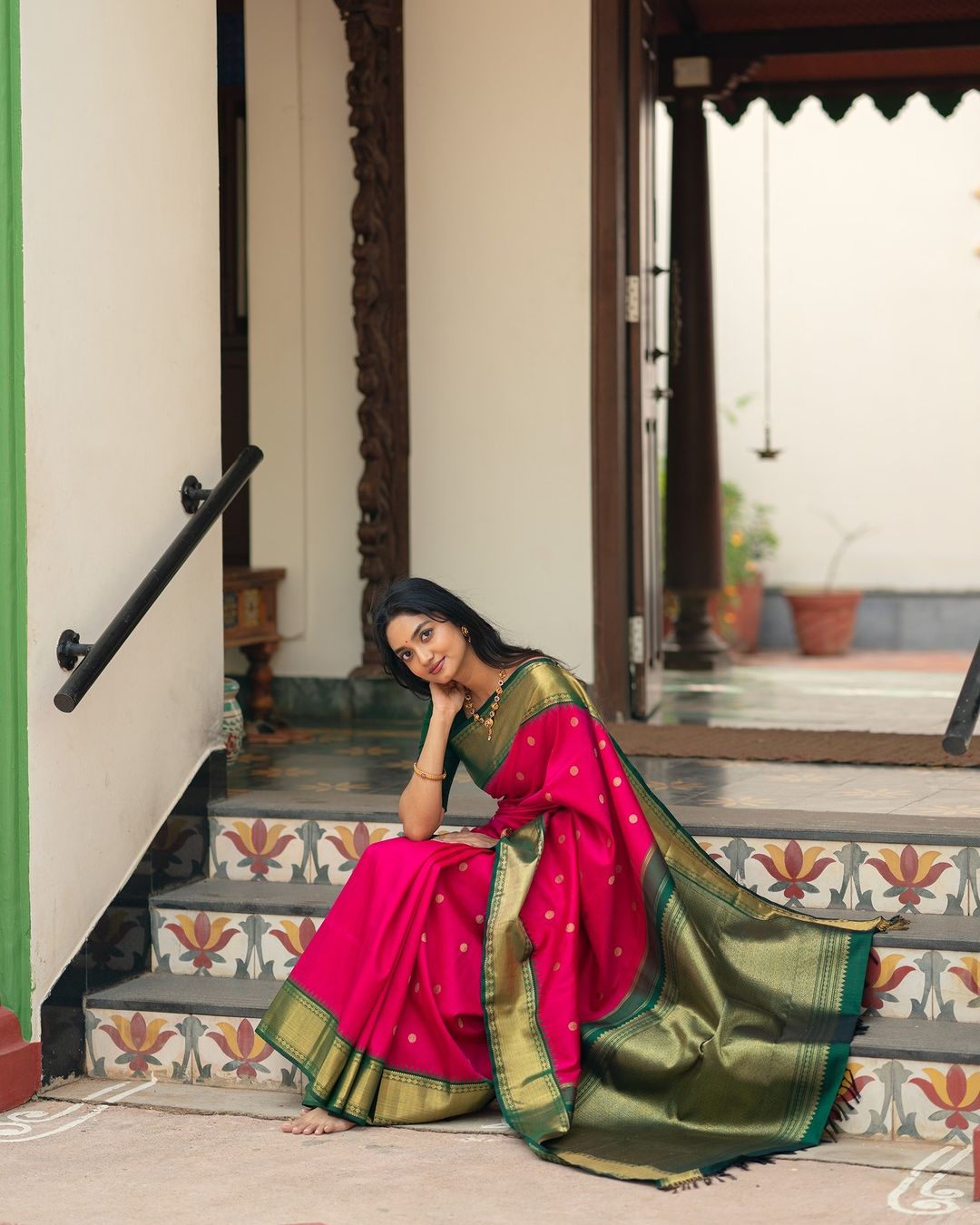 Golden Heritage Banarasi Silk Saree with Luxurious Brocade