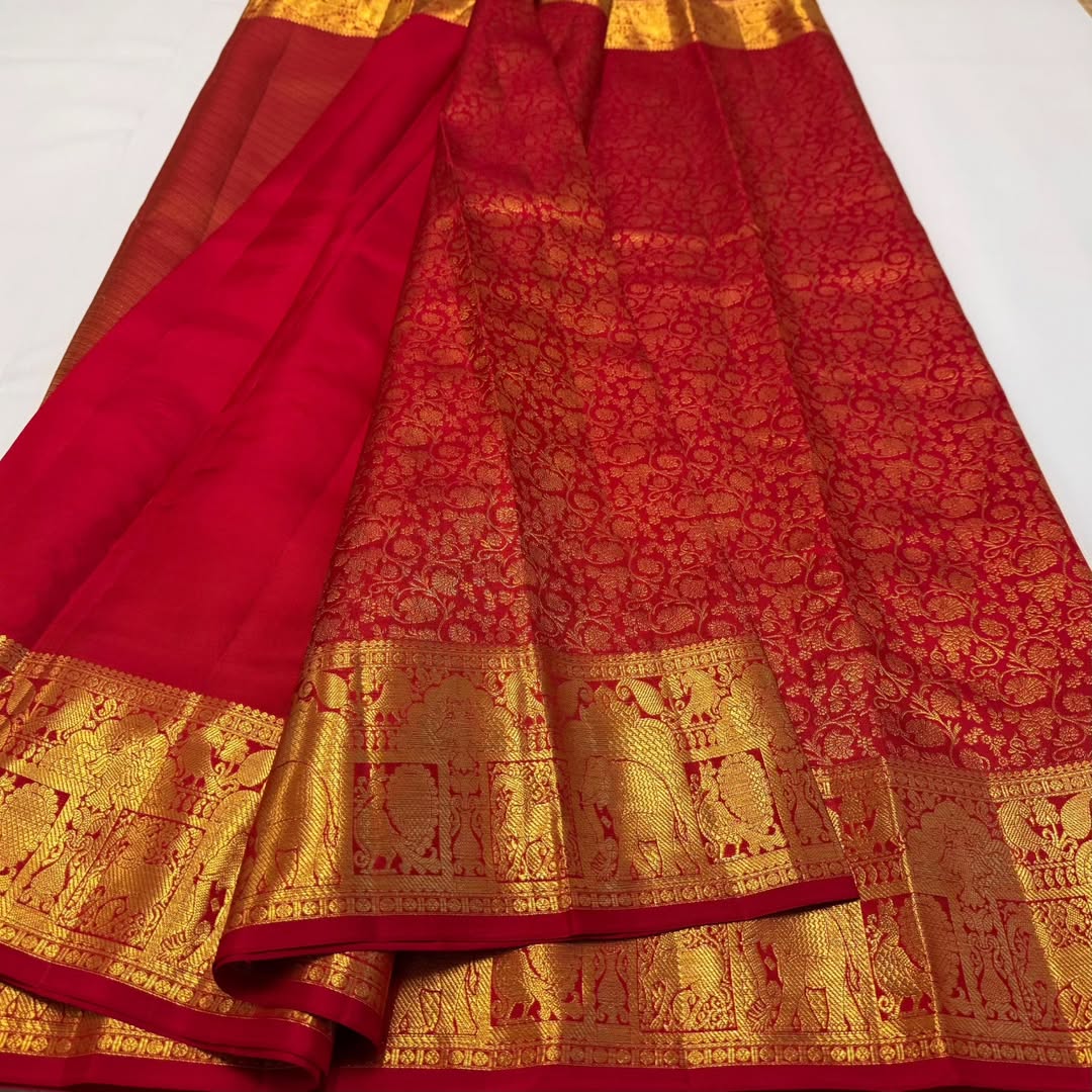 Banarasi Soft Silk Saree Colour 1 – Gold Zari Weaving by DCPL