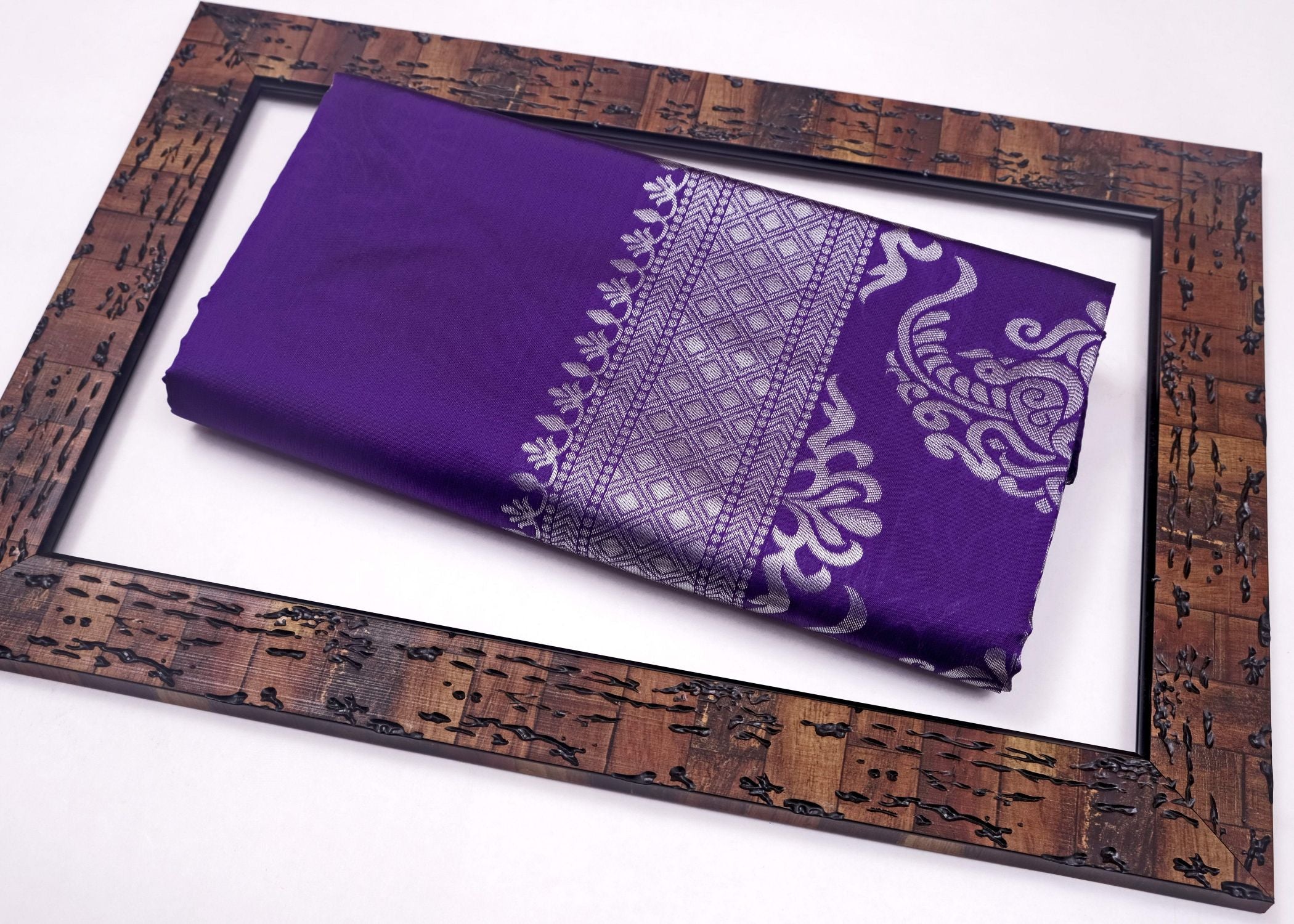 Banarasi Silk Butta Burgundy Saree