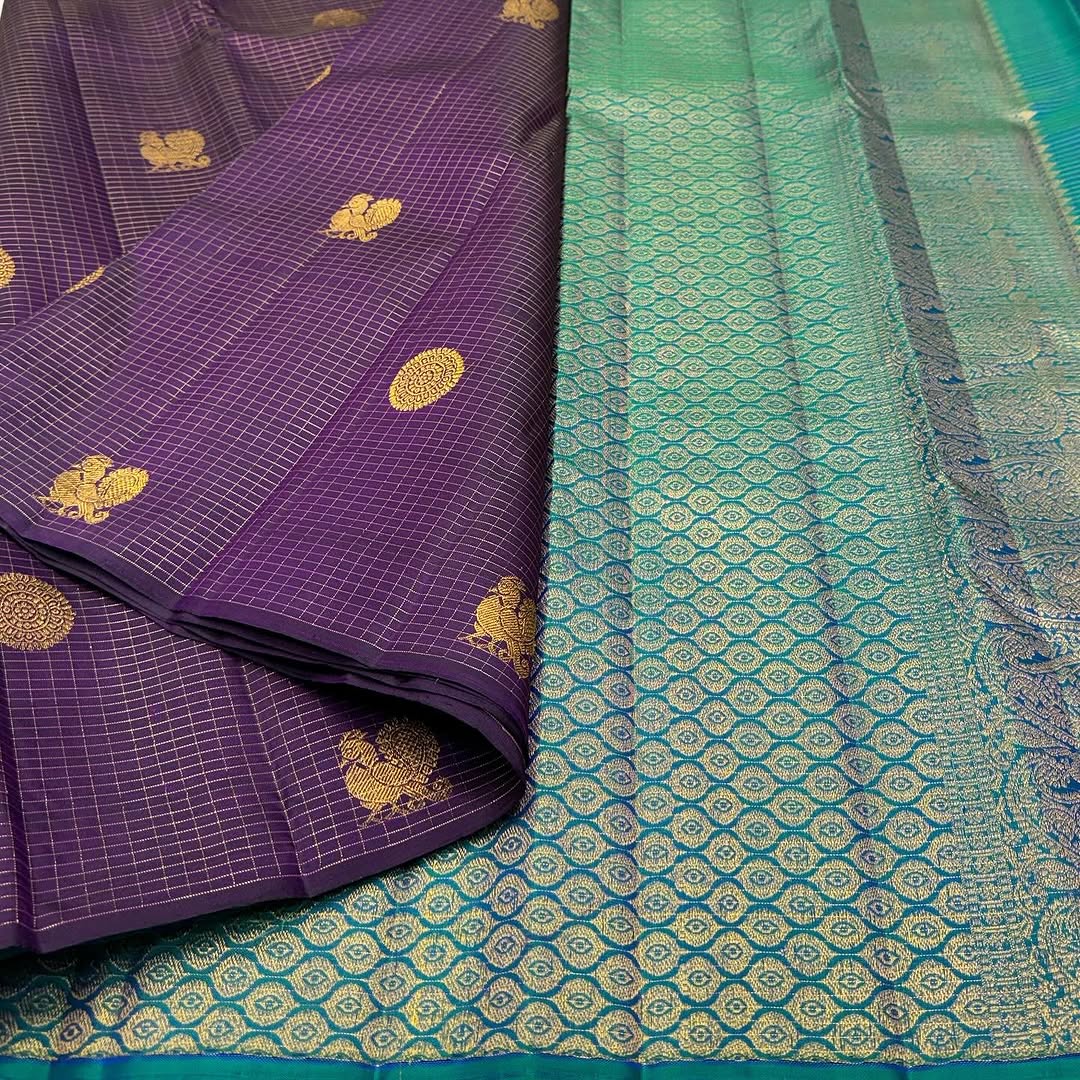 Regal Radiance Banarasi Soft Silk Saree with Gold Zari Weaving – Colour 4