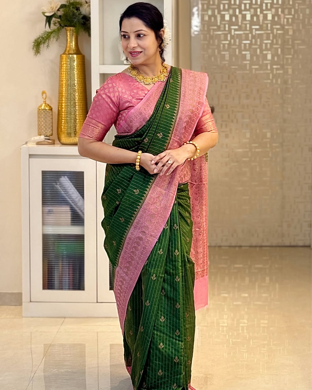 Banarasi Soft Silk Saree Multicolor (9 Shades) with Rich Zari Woven Design
