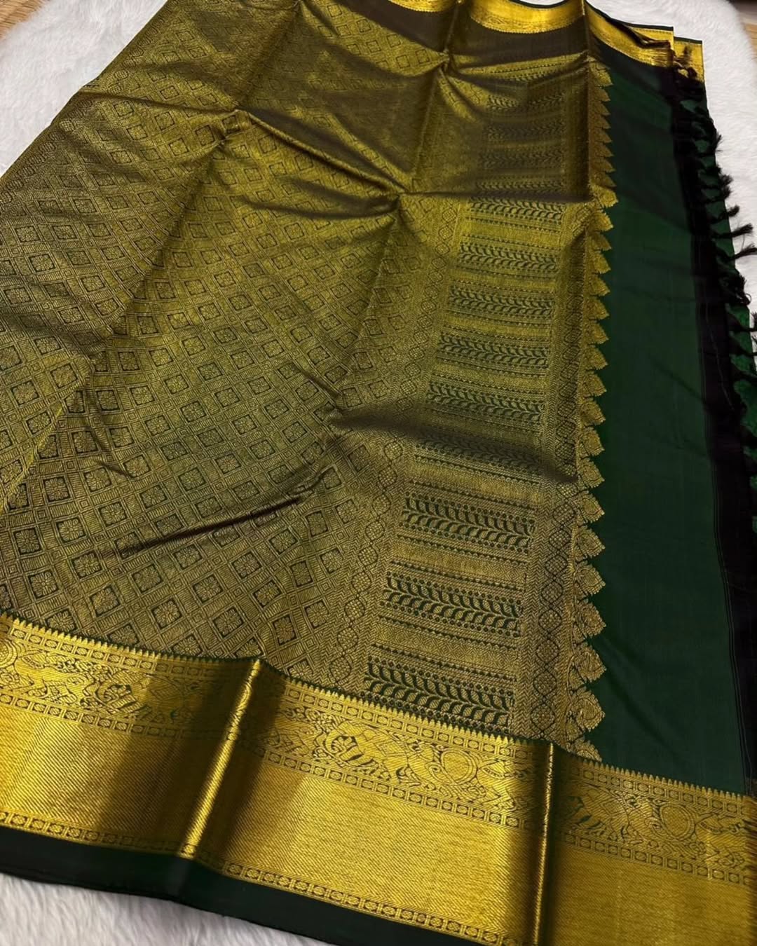 Banarasi Soft Silk Saree Colour 1 with Gold Zari Weaving by DCPL