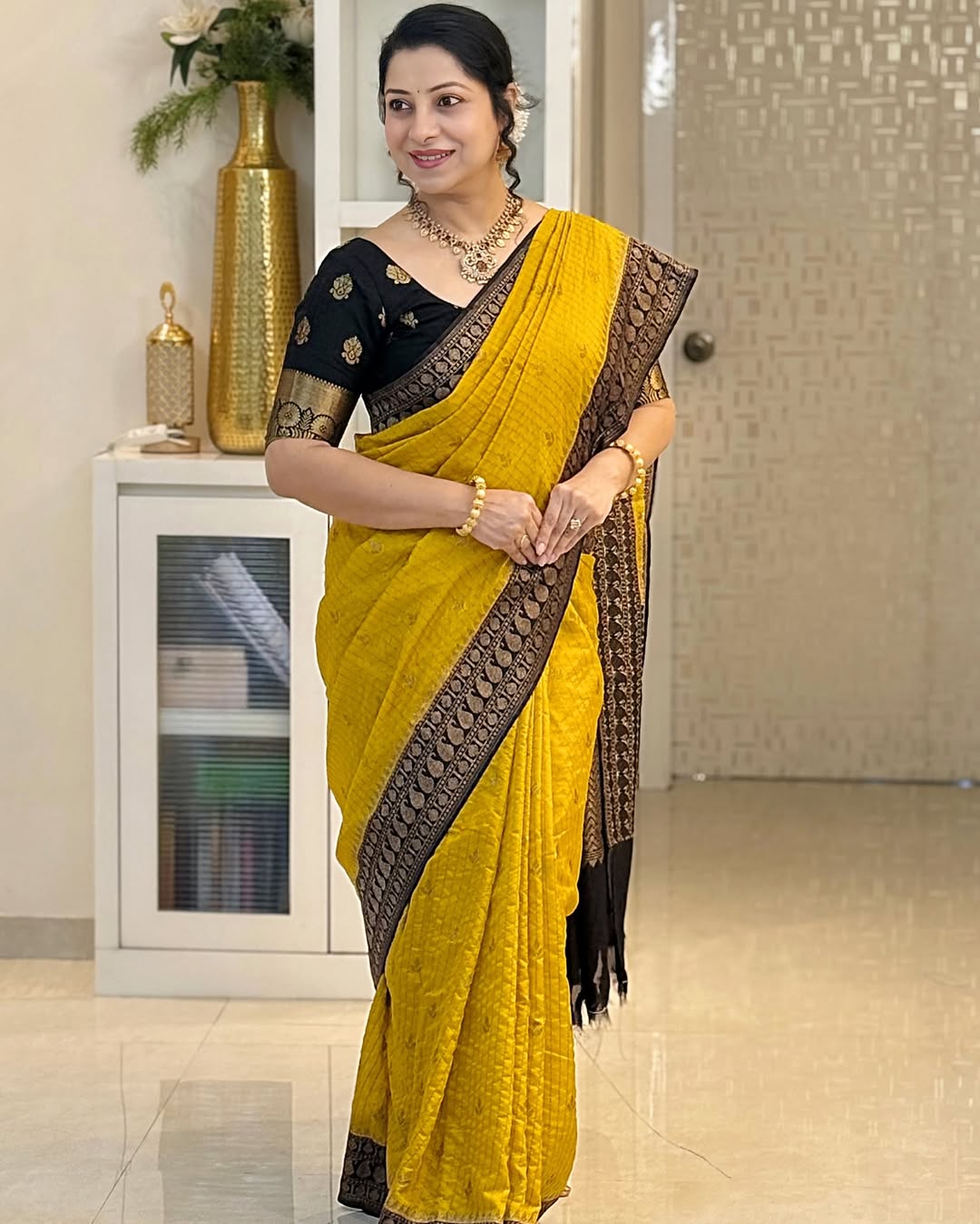 Banarasi Soft Silk Saree Multicolor (9 Shades) with Rich Zari Woven Design