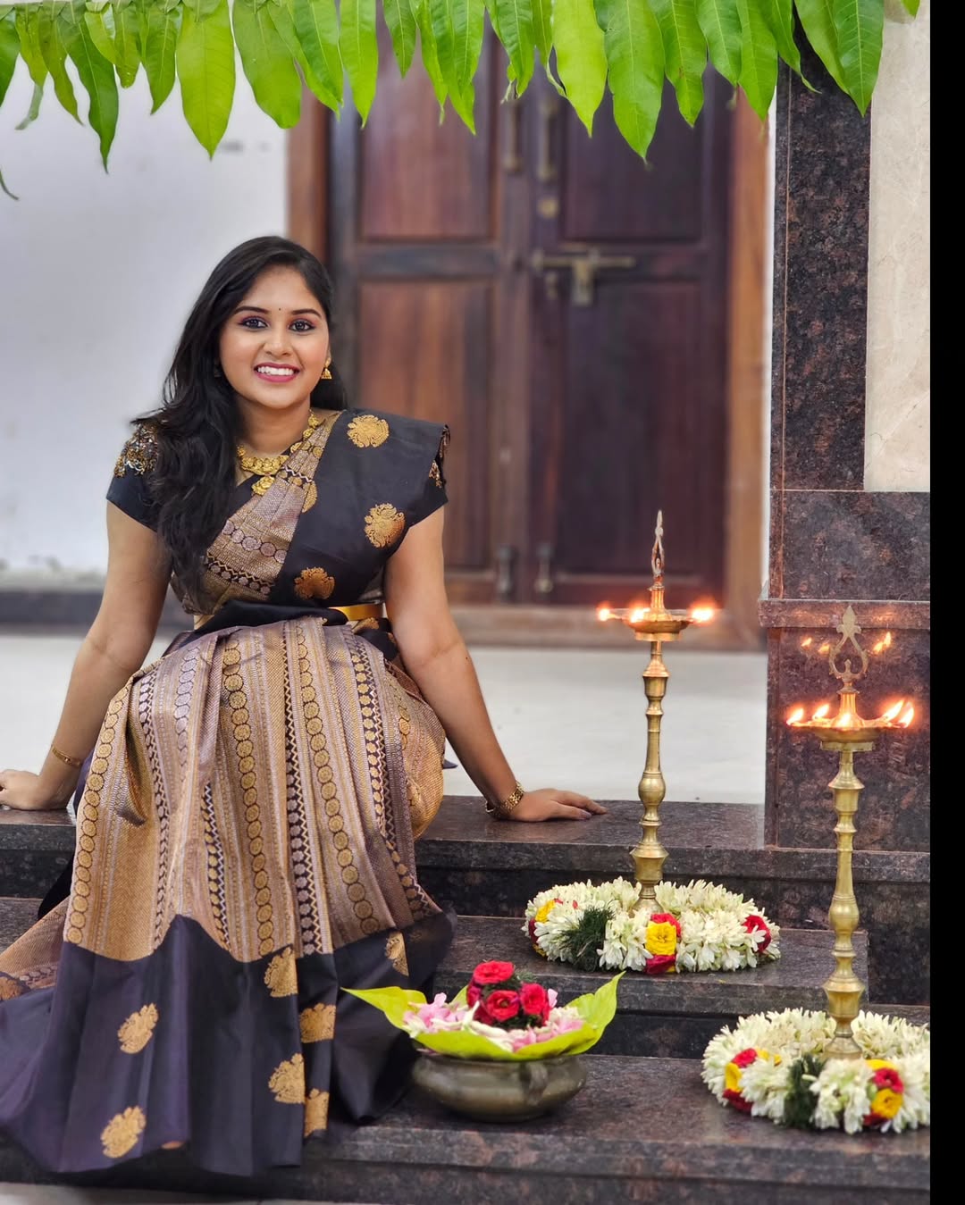 Banarasi Soft Silk Saree with Copper Zari