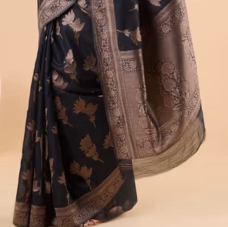 Regal Essence Banarasi Soft Silk Saree with Copper Zari Weaving – Colour 1