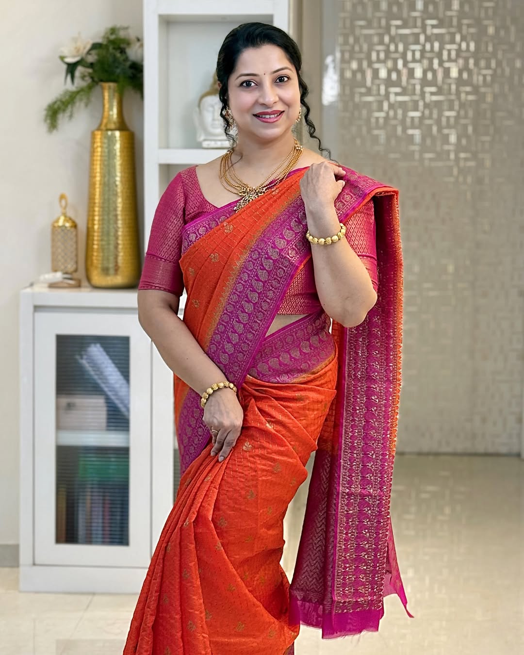 Banarasi Soft Silk Saree Multicolor (9 Shades) with Rich Zari Woven Design