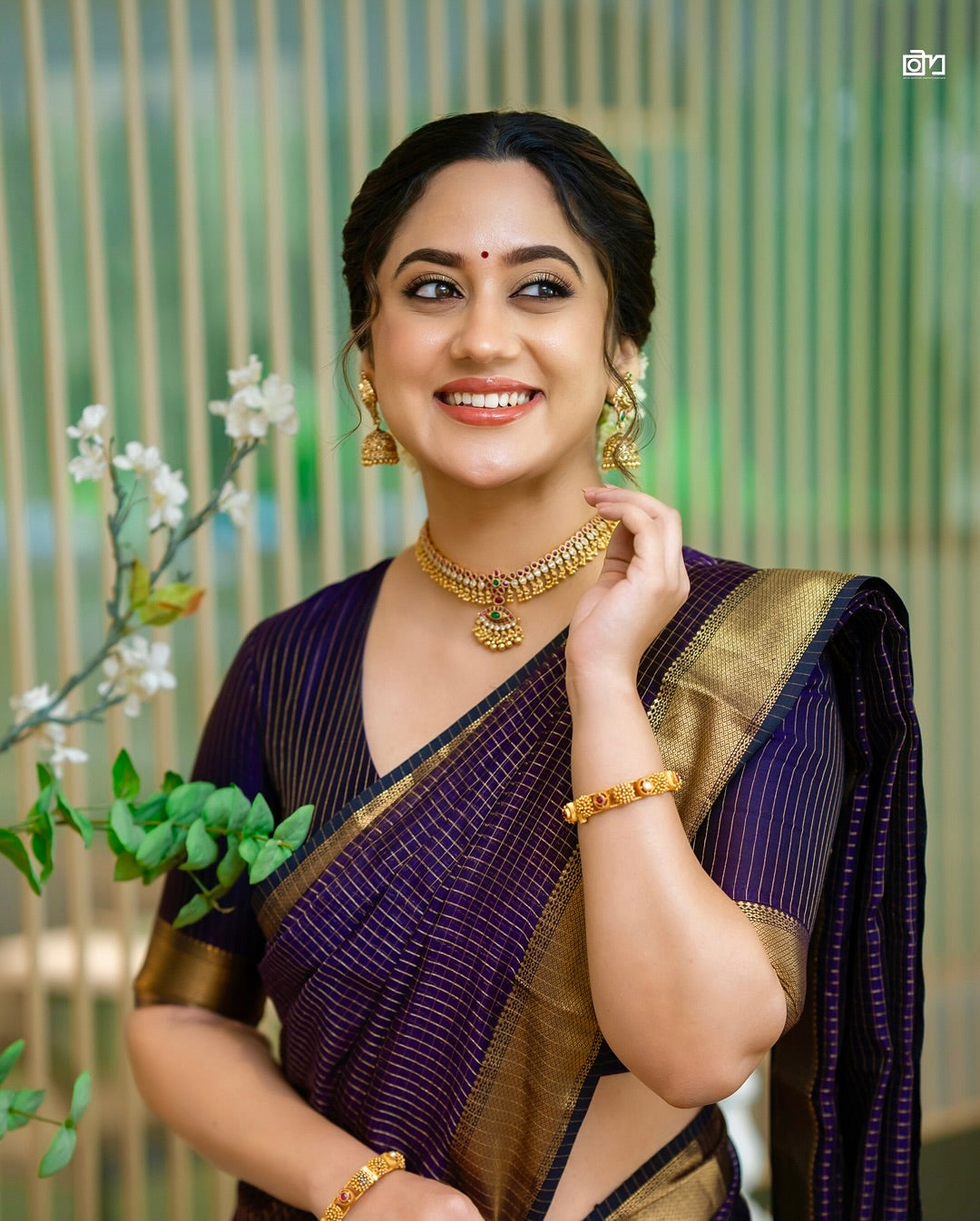 Radiant Simplicity Banarasi Soft Silk Saree Copper Zari