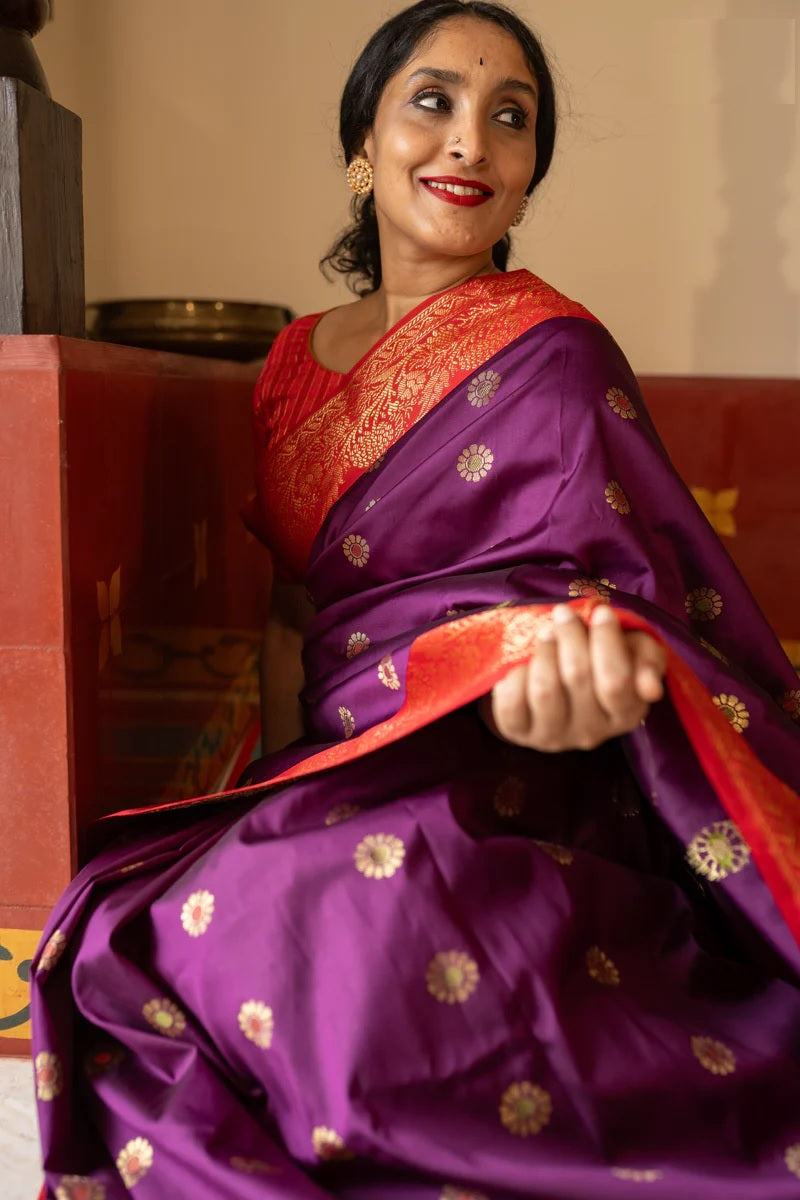 Majestic Weave Banarasi Soft Silk Saree Gold Zari