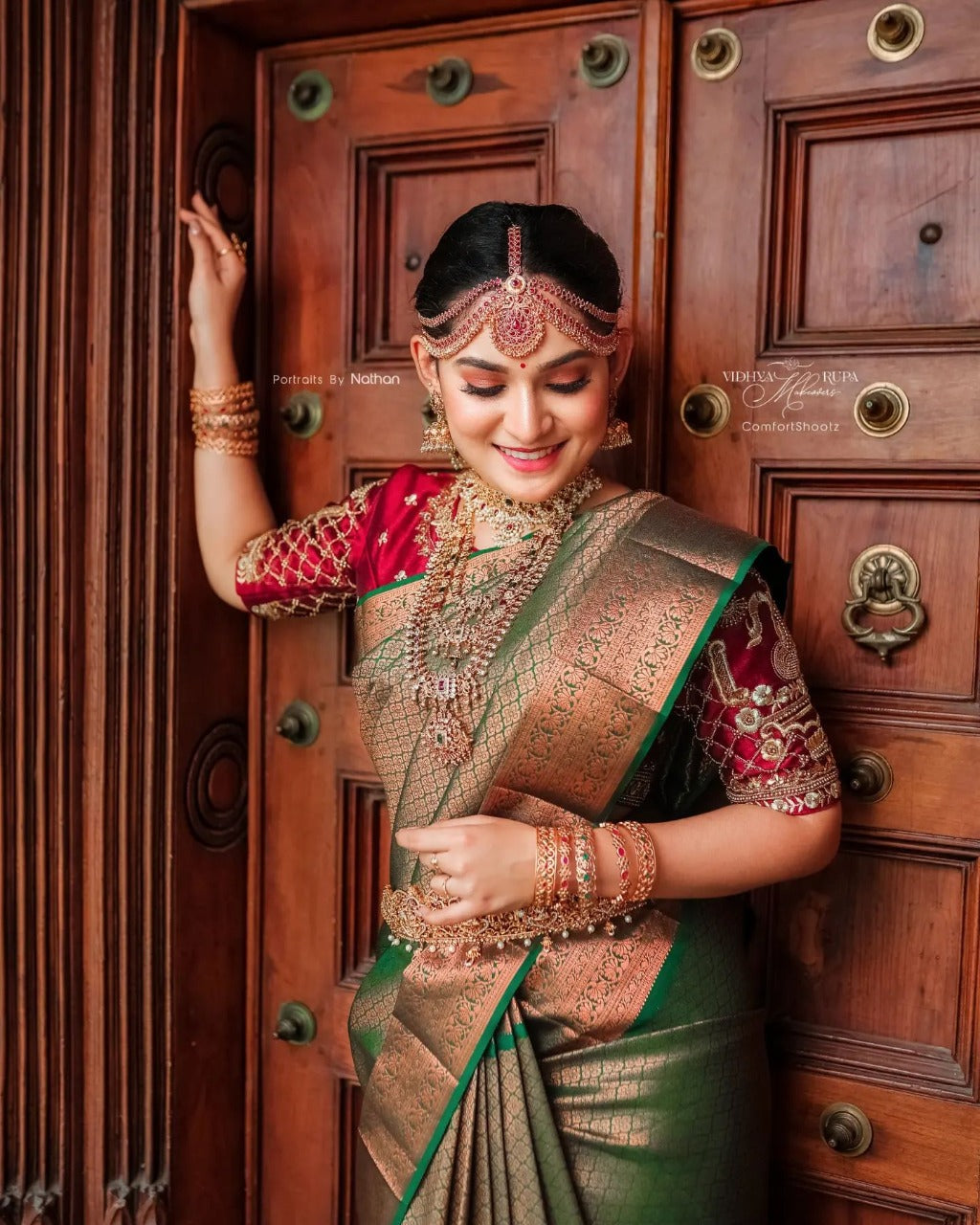 Banarasi Soft Silk Saree with Copper Zari – Shade 1 (530GM)