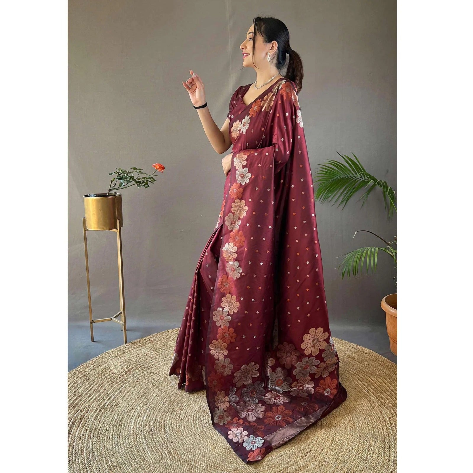 Heritage Banarasi Silk Saree with Gold Zari