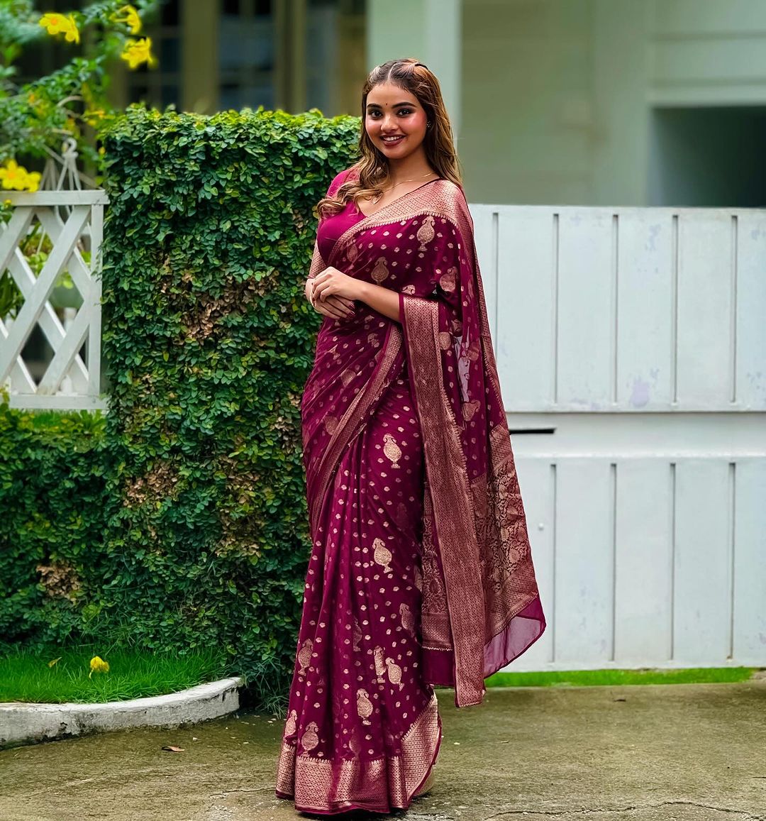 Ethereal Charm Banarasi Soft Silk Saree – Weave Store Signature Collection