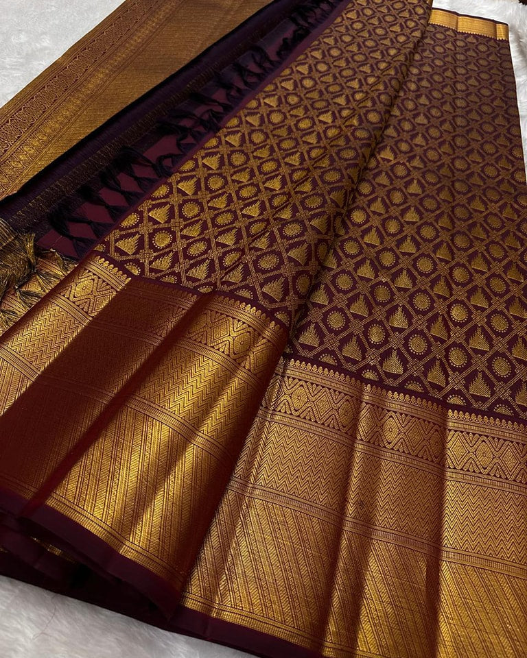 Banarasi Soft Silk Saree Colour 1 with Gold Zari Weaving by DCPL