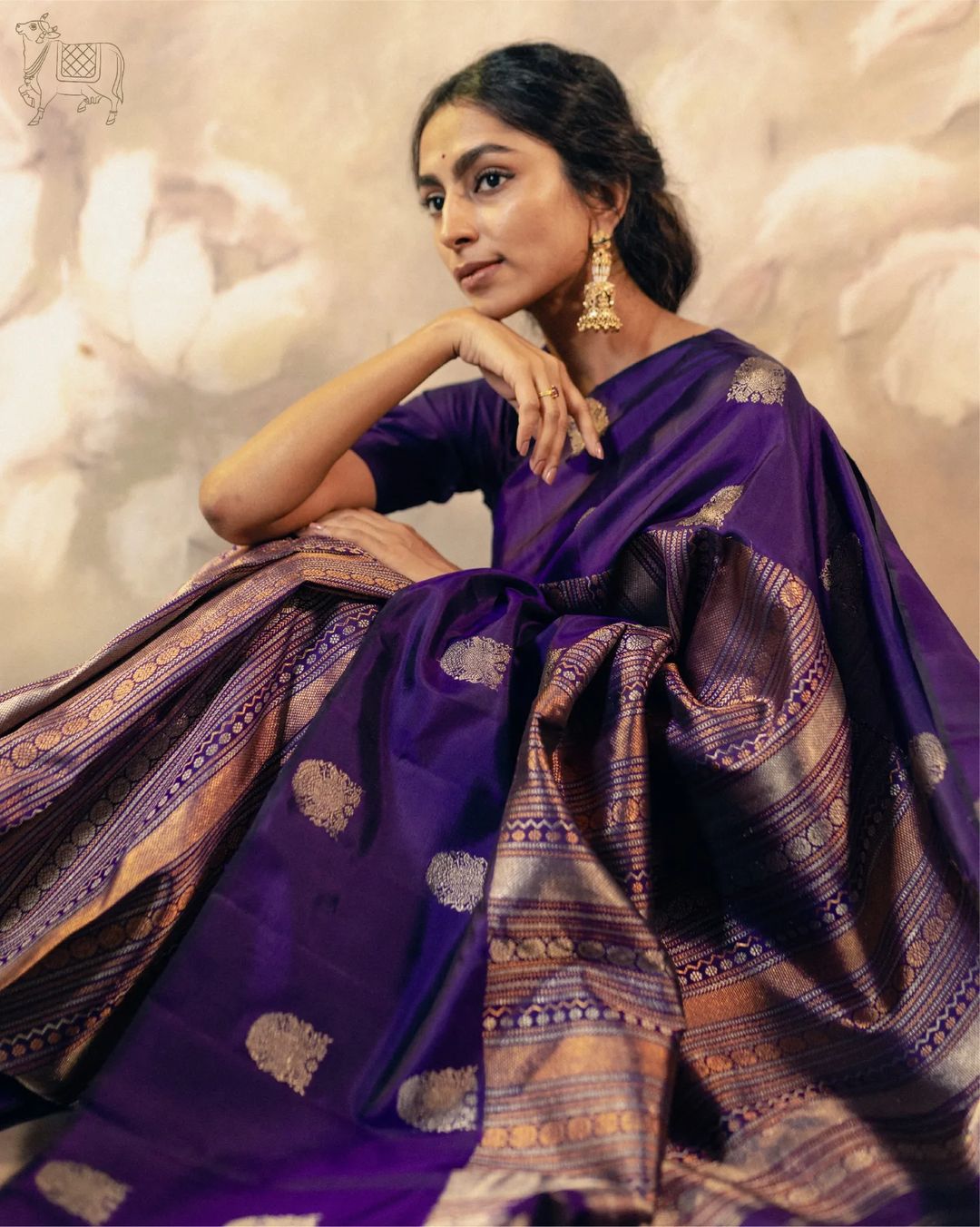 Eternal Heritage Banarasi Soft Silk Saree Gold Silver Zari