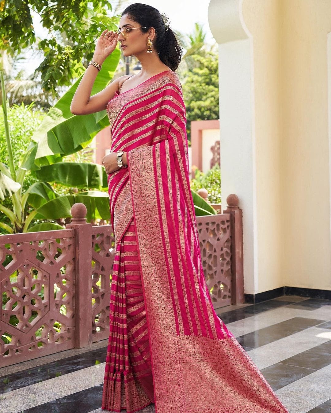 Timeless Banarasi Soft Silk Saree – Shade 1
