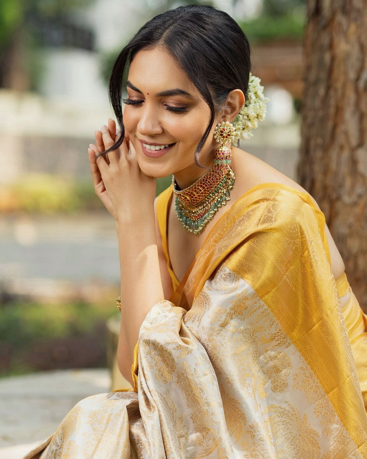 Banarasi soft silk saree with intricate gold zari work