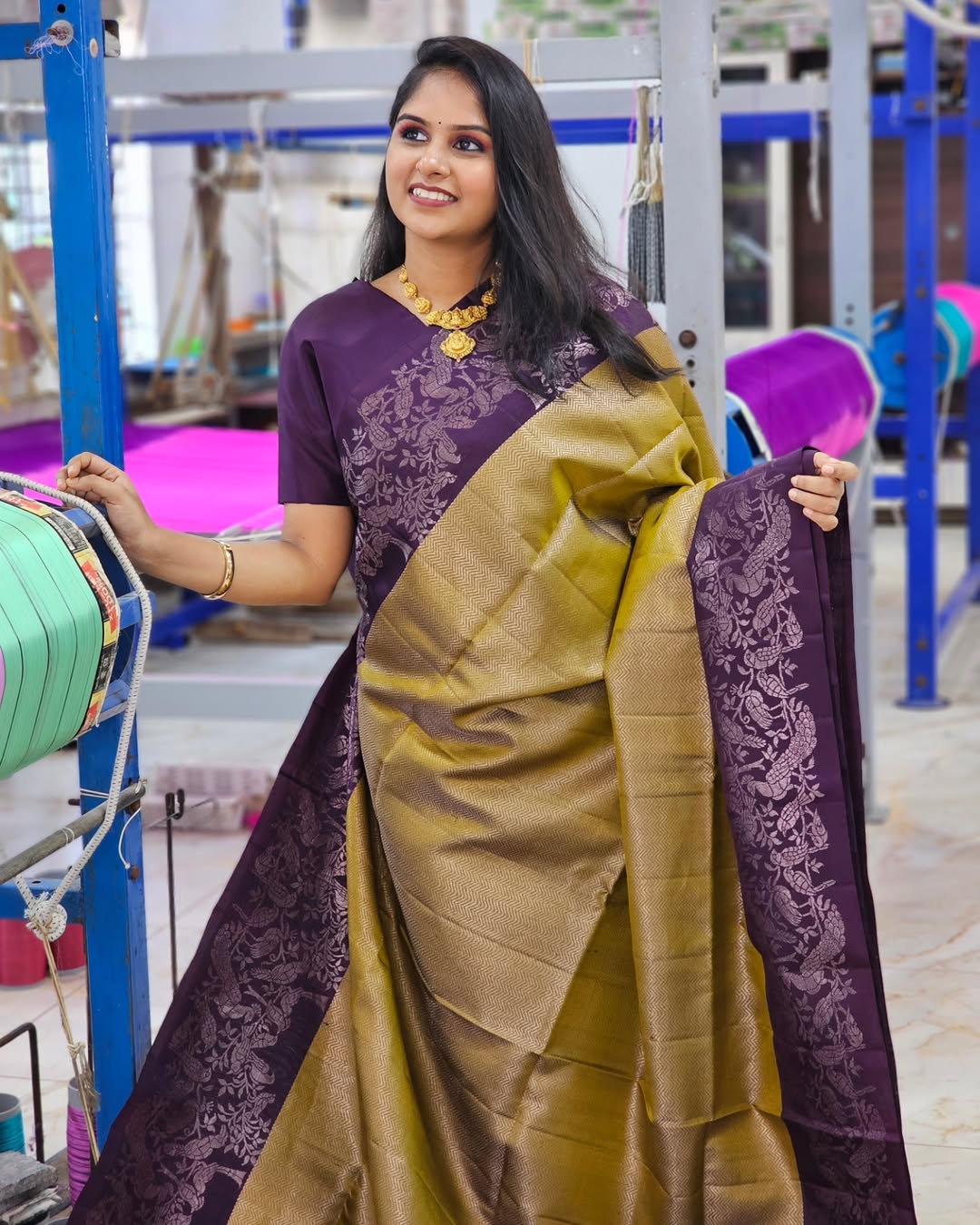 Banarasi Soft Silk Saree Colour 1 with Gold Zari Weaving by DCPL