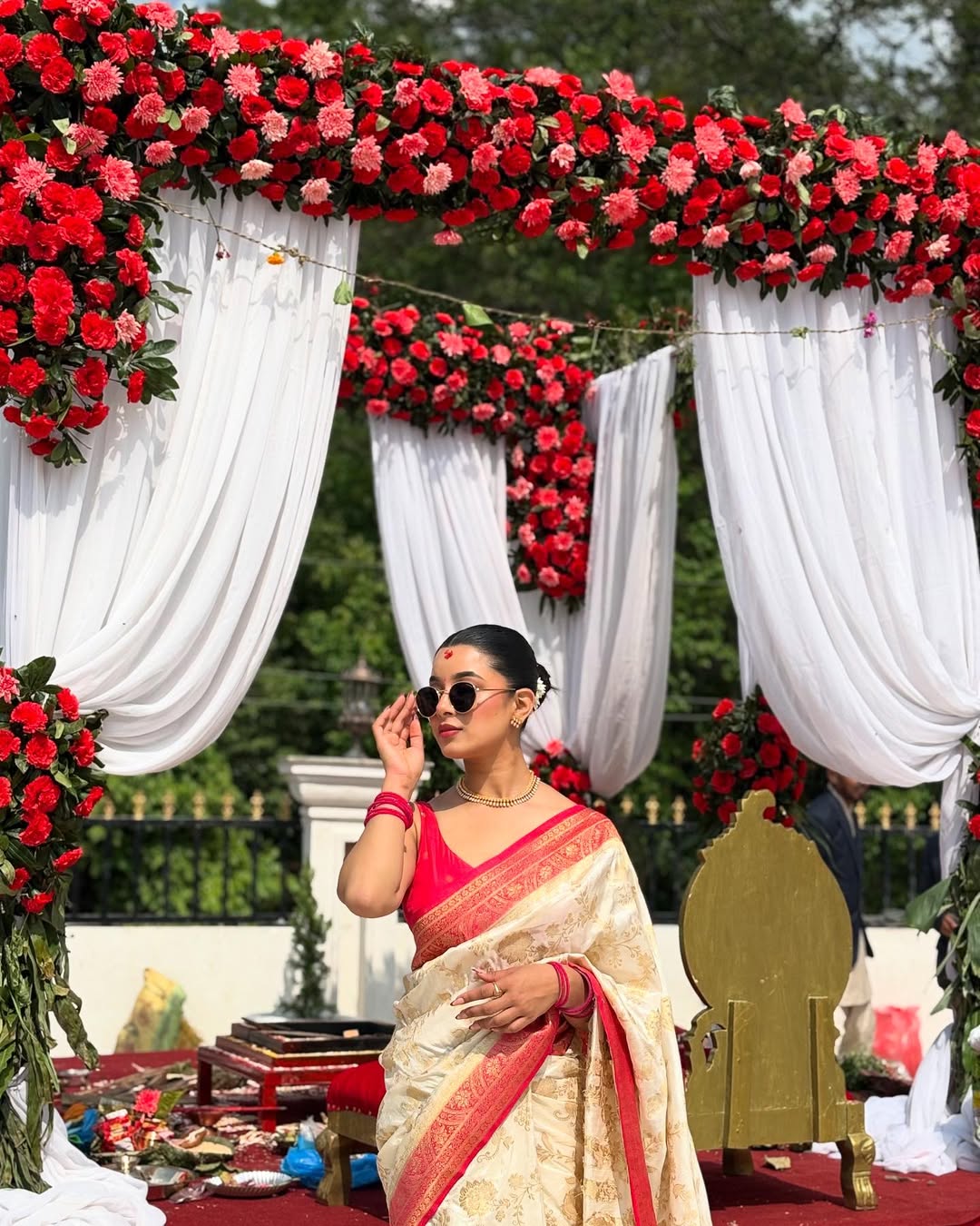 Eternal Grace Banarasi Soft Silk Saree with Gold Zari