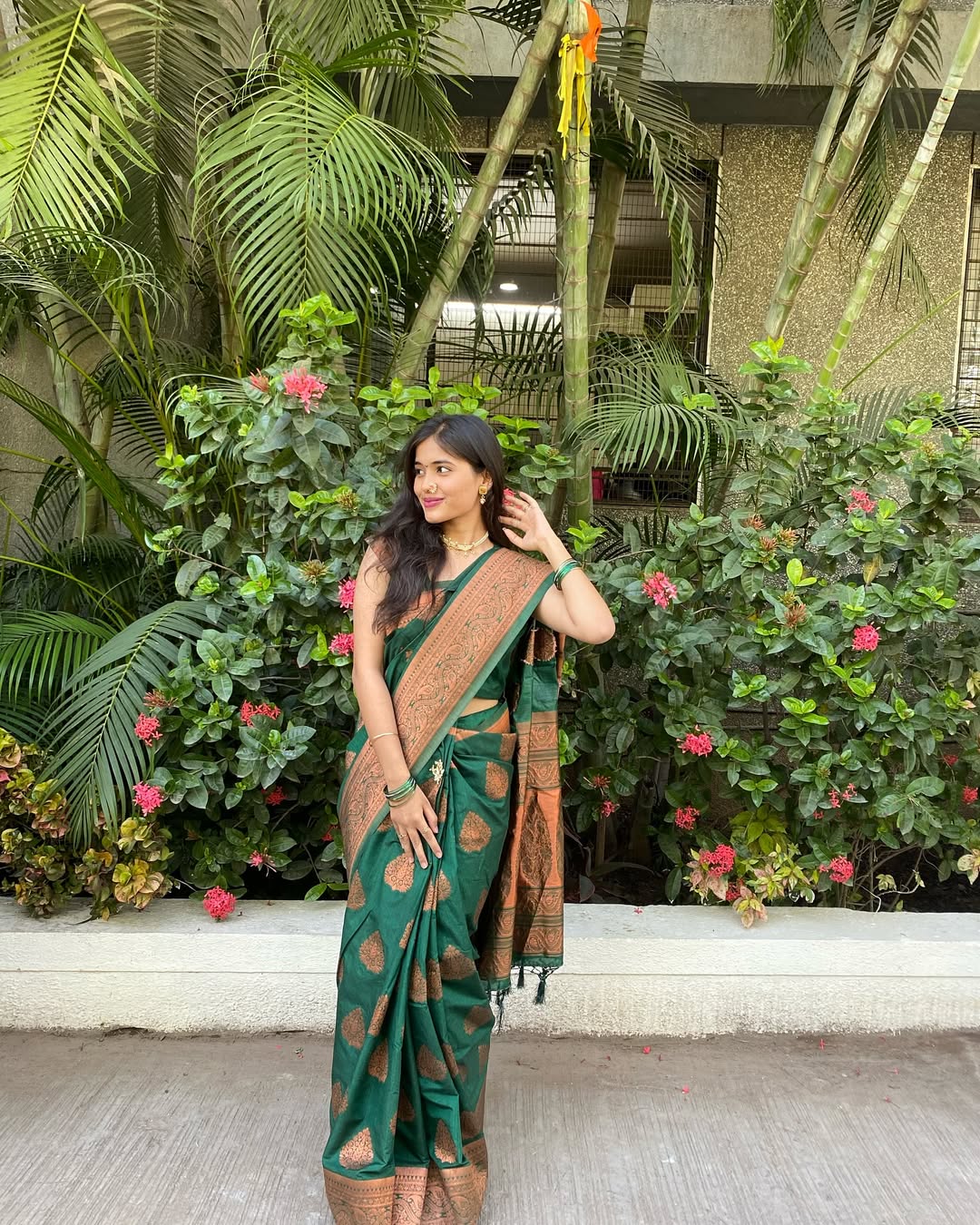 Elegant Banarasi Soft Silk Saree – Colour 1