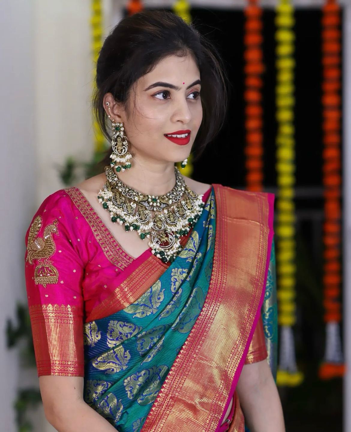 Banarasi Soft Silk Saree with Gold Zari Weaving – Elegant Traditional Saree
