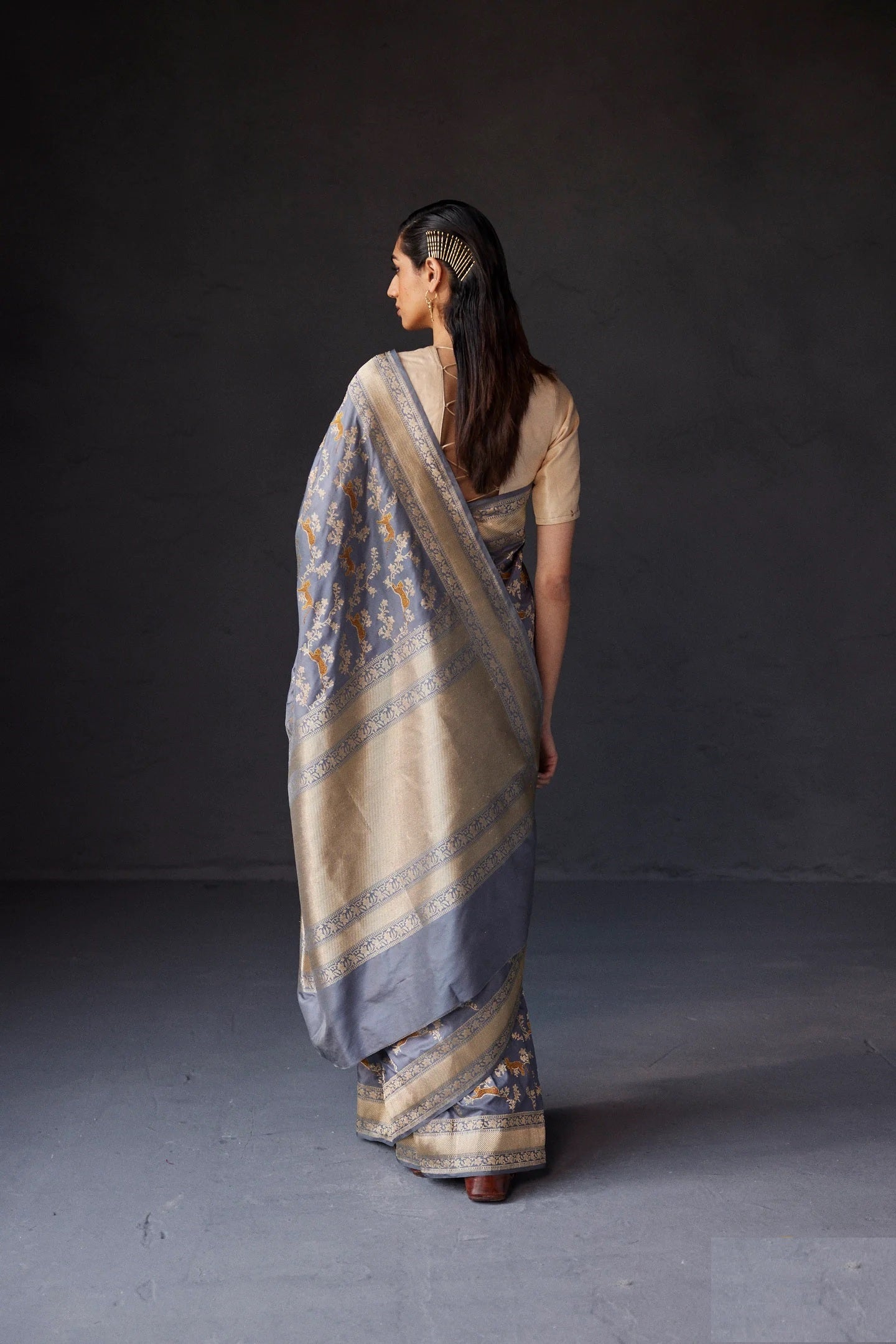 Eternal Elegance Banarasi Soft Silk Saree Gold Zari