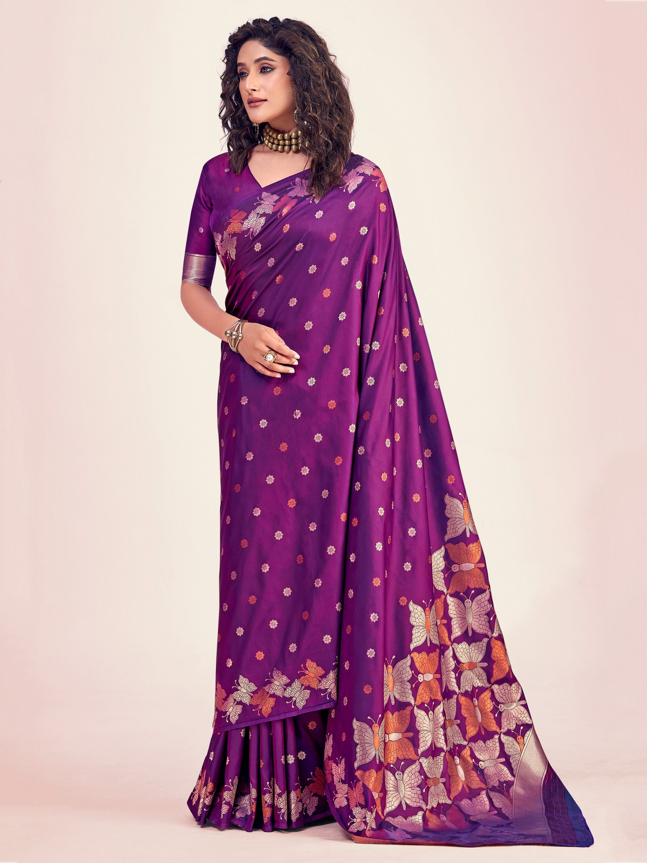Majestic Brocade Banarasi Soft Silk Saree Gold Zari