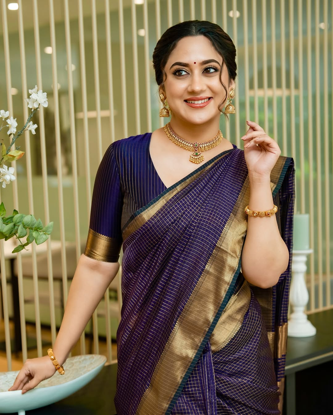 Radiant Simplicity Banarasi Soft Silk Saree Copper Zari