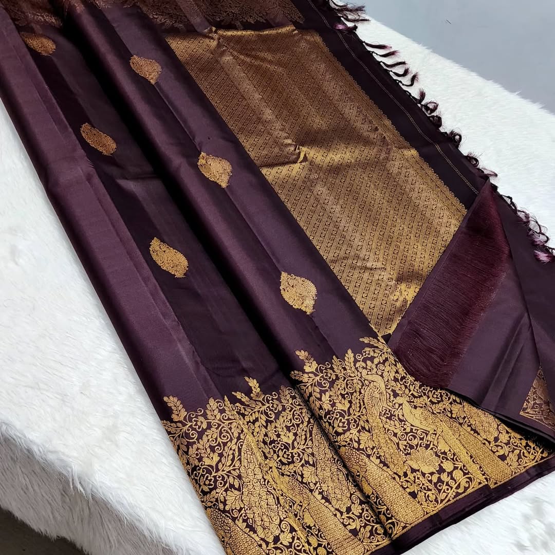 Banarasi Soft Silk Saree Colour 1 by DCPL – Minimalistic Design