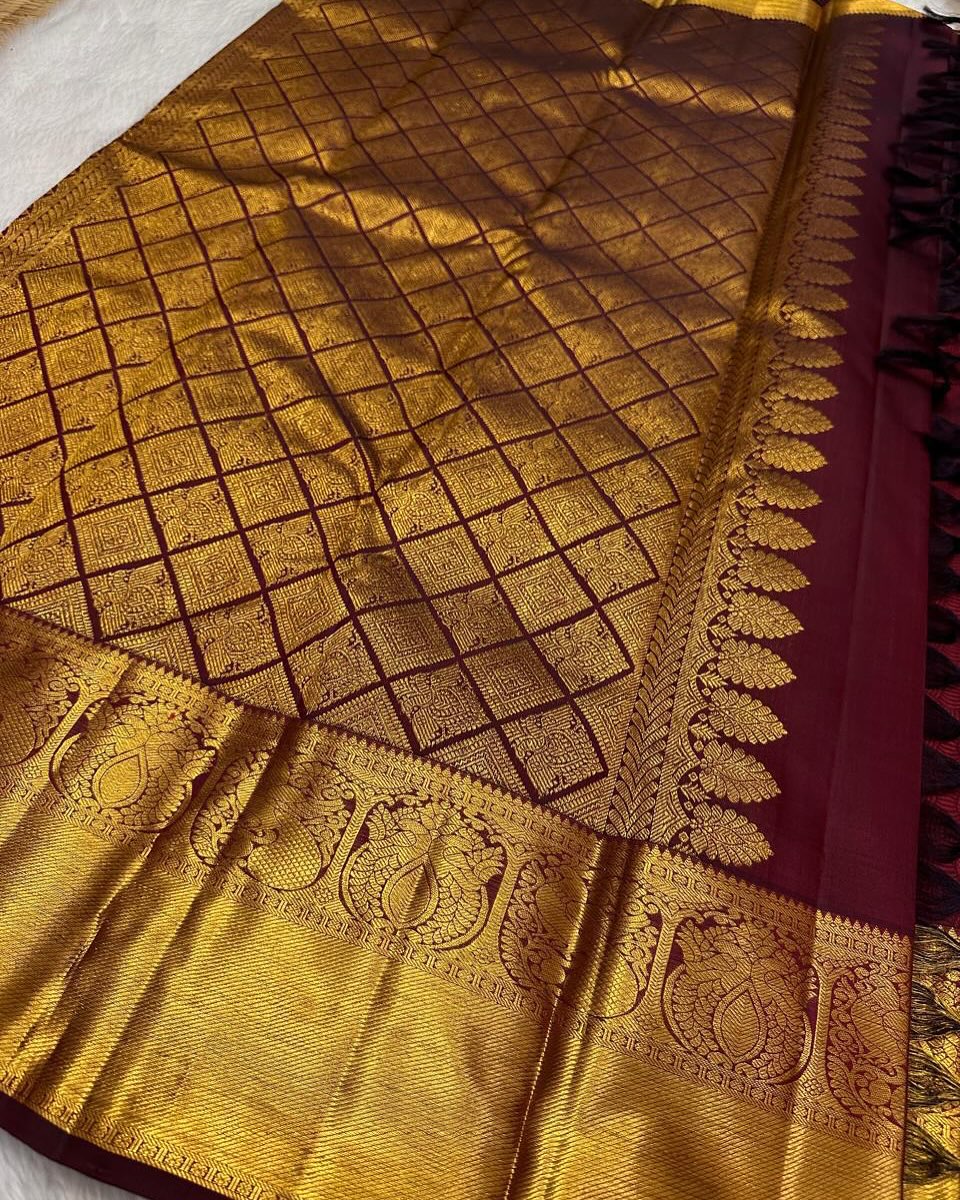 Banarasi soft silk saree colour 1 with gold zari weaving by DCPL