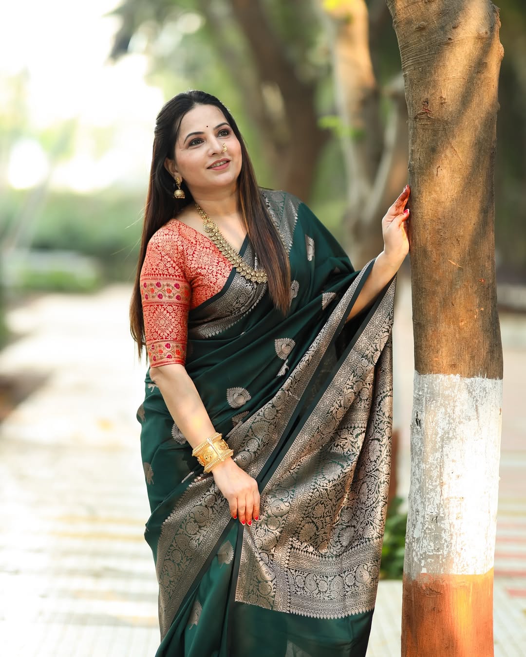 Banarasi Soft Silk Saree – Minimalistic Elegance